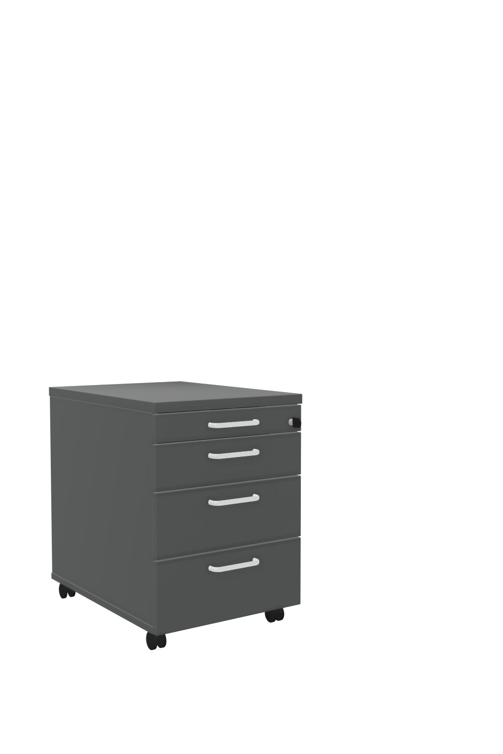 Rollcontainer-60-3-Schübe-Stahl-Tarragona-Graphit-Graphit-weiss-bmsofort-1 Tarragona Rollcontainer mit Schubkästen