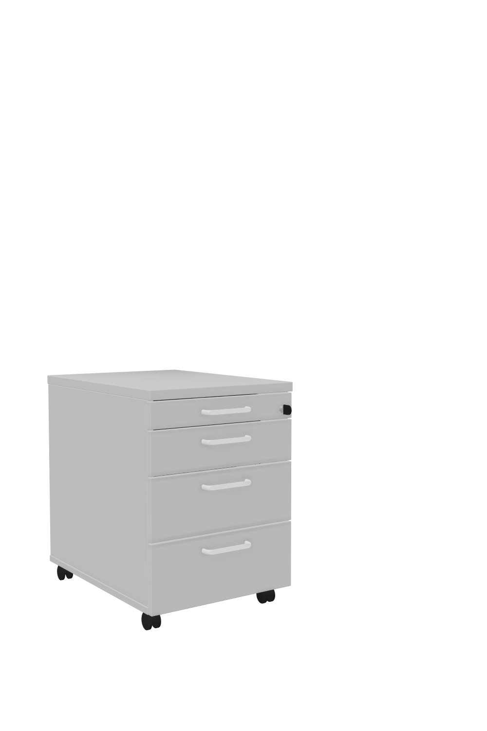 Rollcontainer-60-3-Schübe-Stahl-Tarragona-officegrau-officegrau-weiss-bmsofort-1 Tarragona Rollcontainer mit Schubkästen
