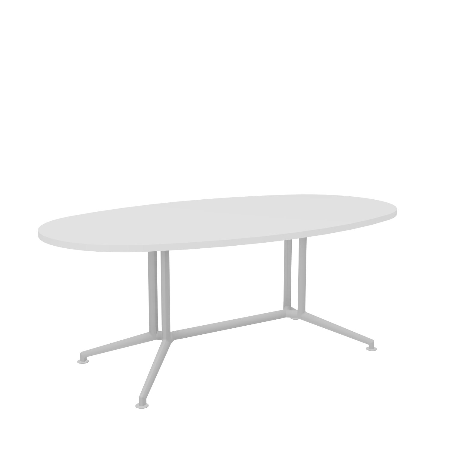 Konferenztisch-oval-X-Gestell-200-weiss-silber-bmsofort-1 Kommunikation Konferenztisch oval