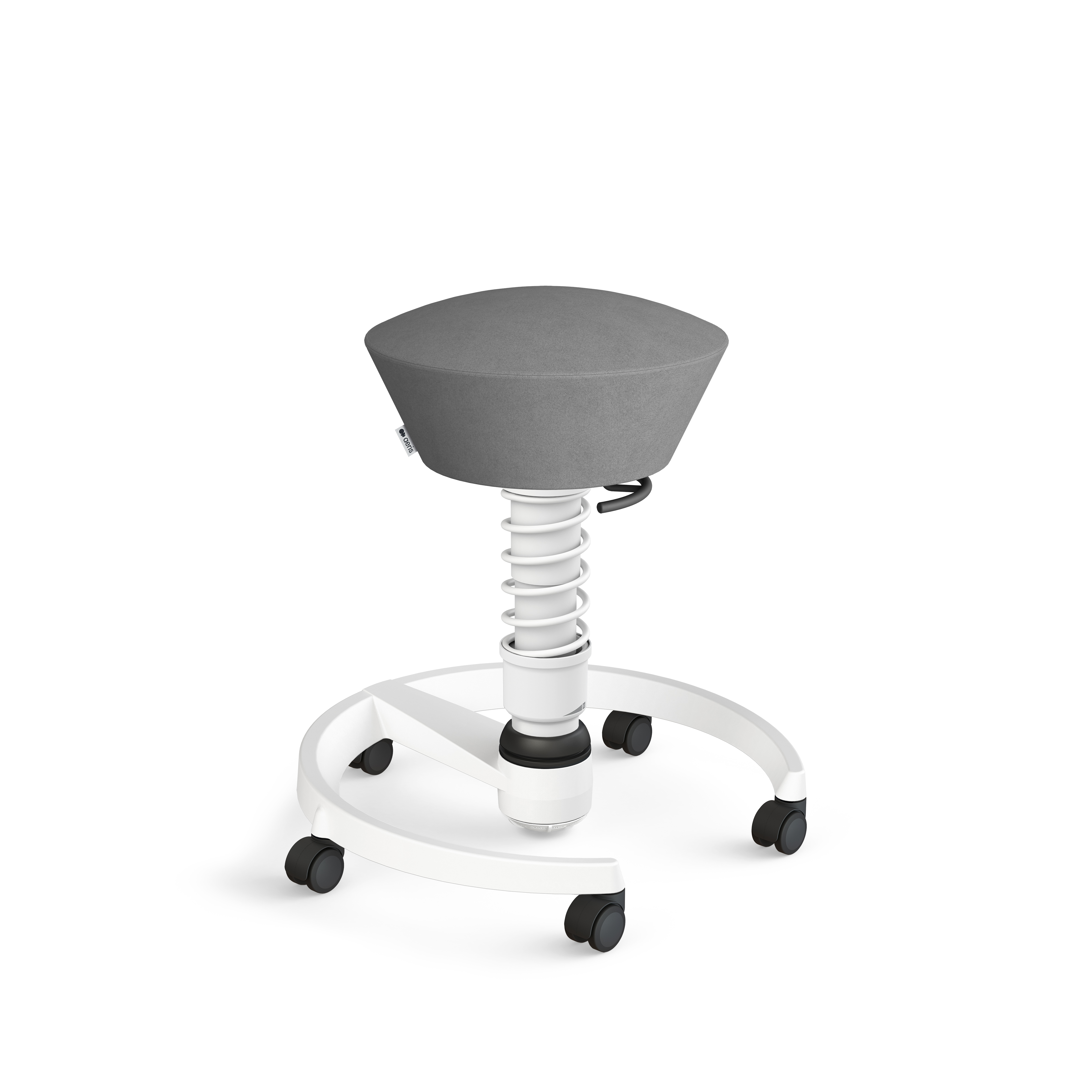 3-D-Hocker-Swopper-Standard-Rollen-grau-weiss-weiss-bmsofort-1 3-D-Hocker Swopper
