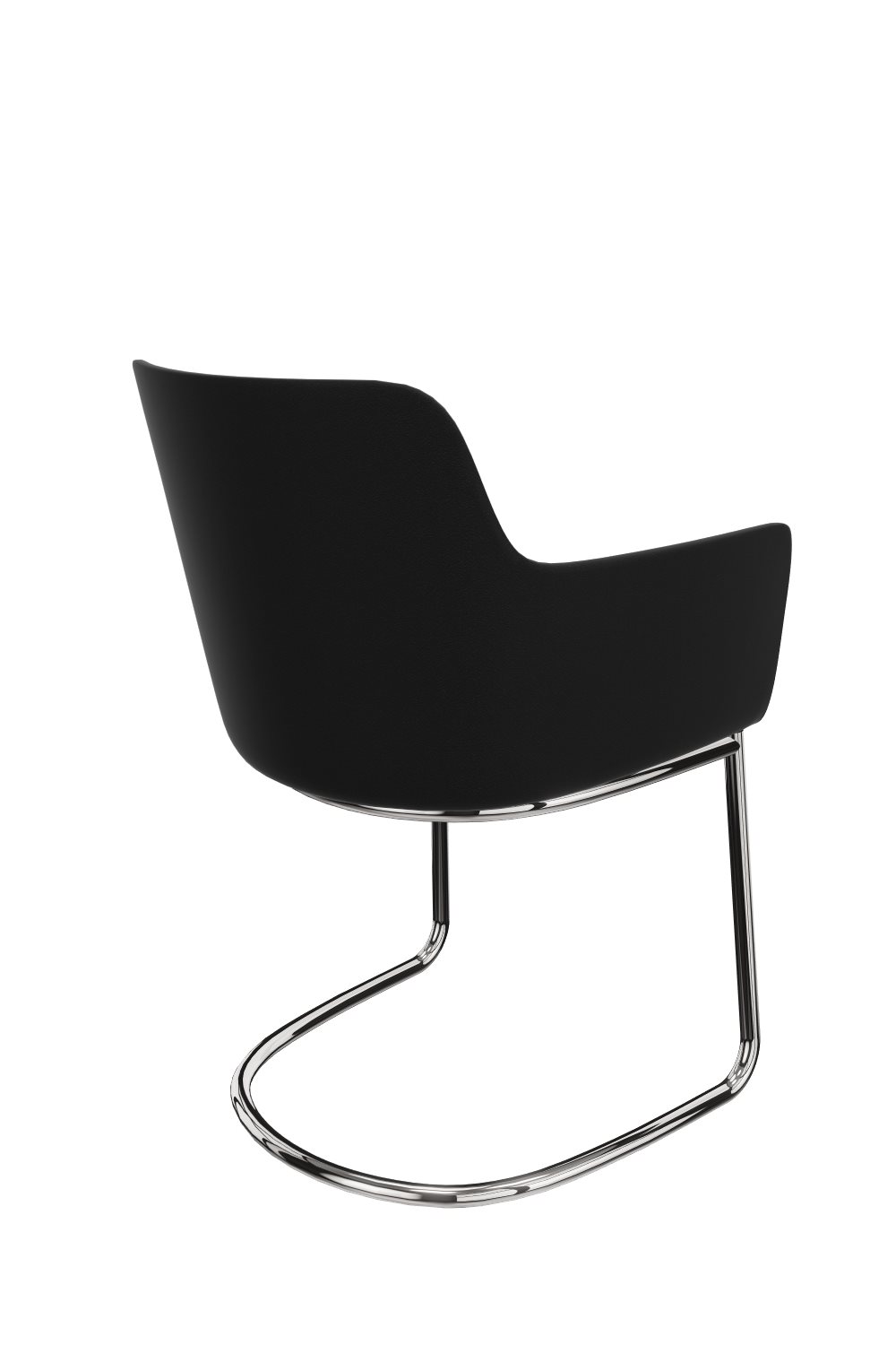 Freischwinger-Lucca-schwarz-chrom-bmsofort-2 Objektstuhl Lucca