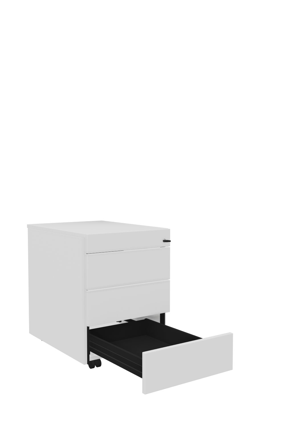 Rollcontainer-Oviedo-60-weiss-weiss-bmsofort-2 Oviedo Rollcontainer mit Schubkästen