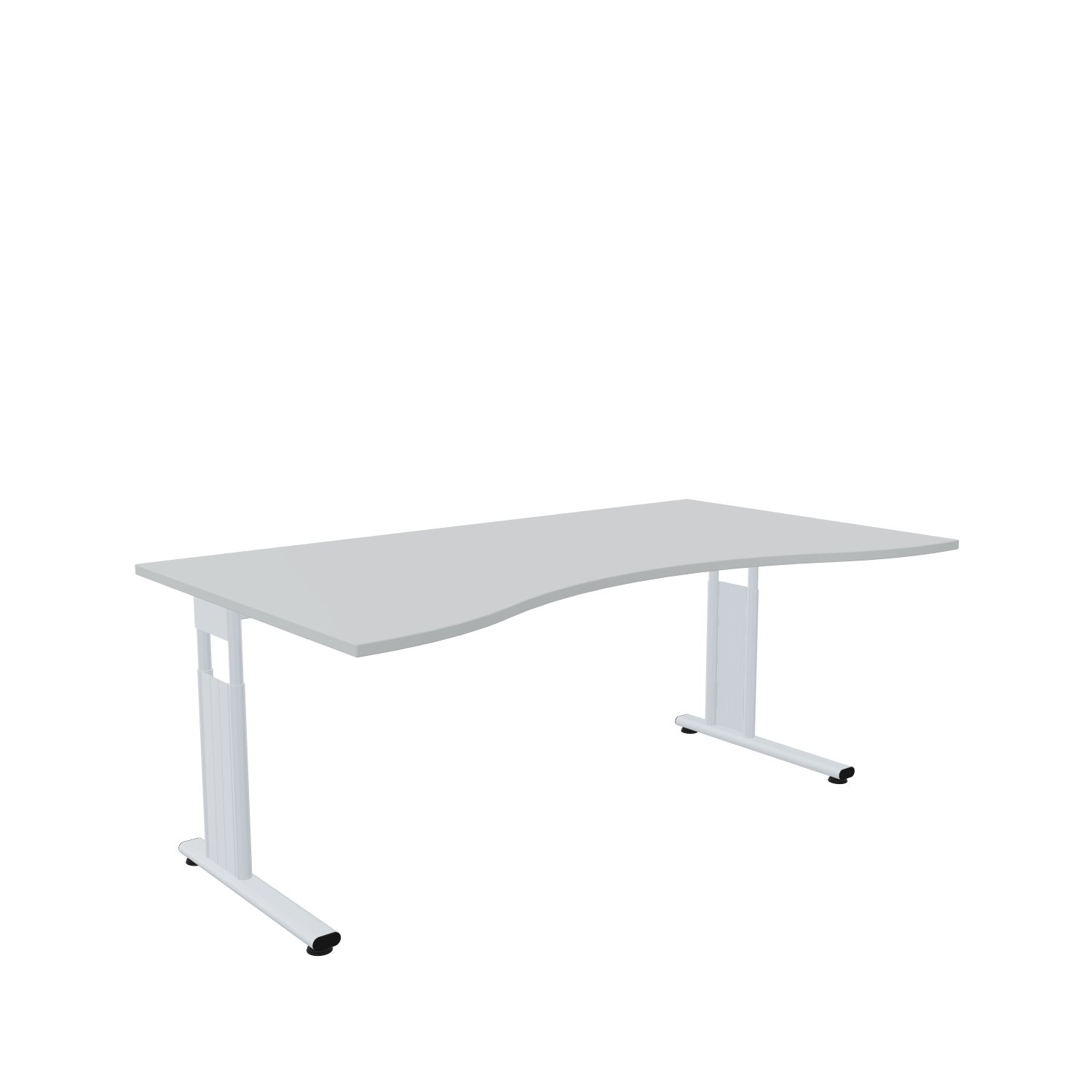 Bogentisch-Imola-C-180-100-officegrau-alu-bmsofort-1 Imola Freiformtisch