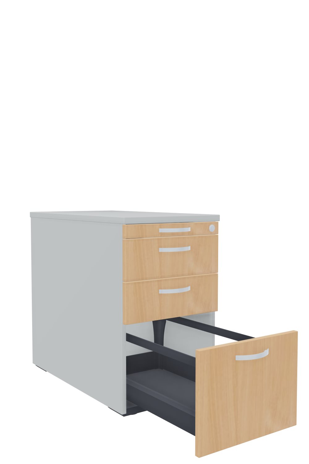 Anstellcontainer-80-Hängeregister-Stahl-Imola-Officegrau-Buche-bmsofort-2 Imola Anstellcontainer