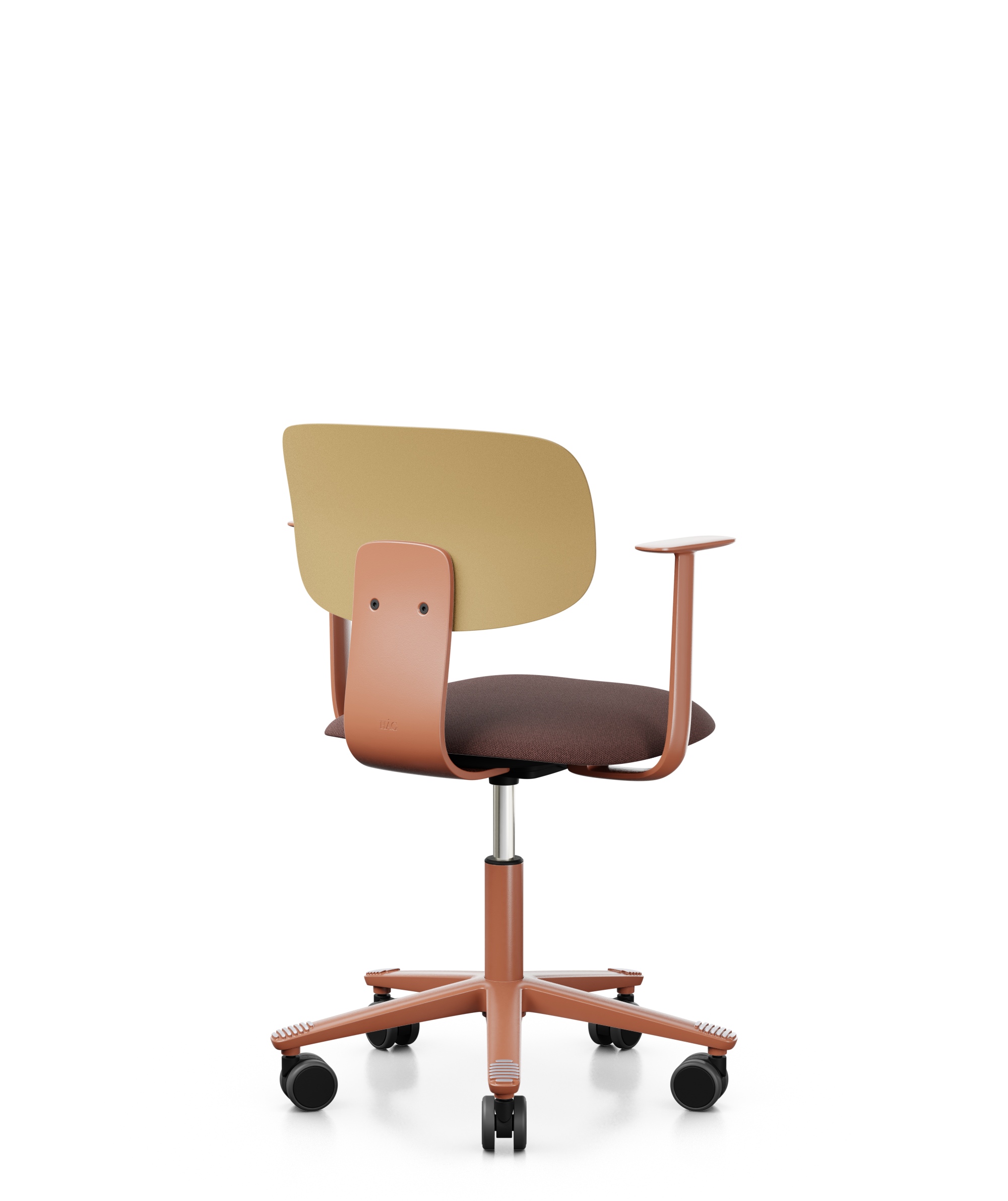 Arbeitsstuhl-Tion-Sitz-gepolstert-ocker-rose-kastanie-bmsofort-3 Homeofficestuhl Tion Sitz gepolstert