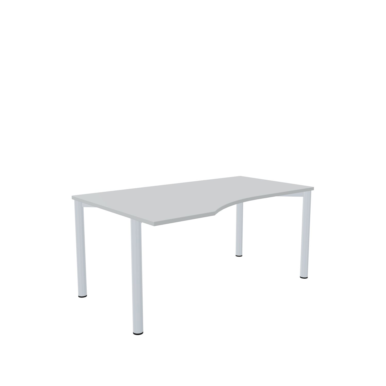 Freiformtisch-Imola-4-160-100-links-officegrau-alu-bmsofort-1 Imola Freiformtisch