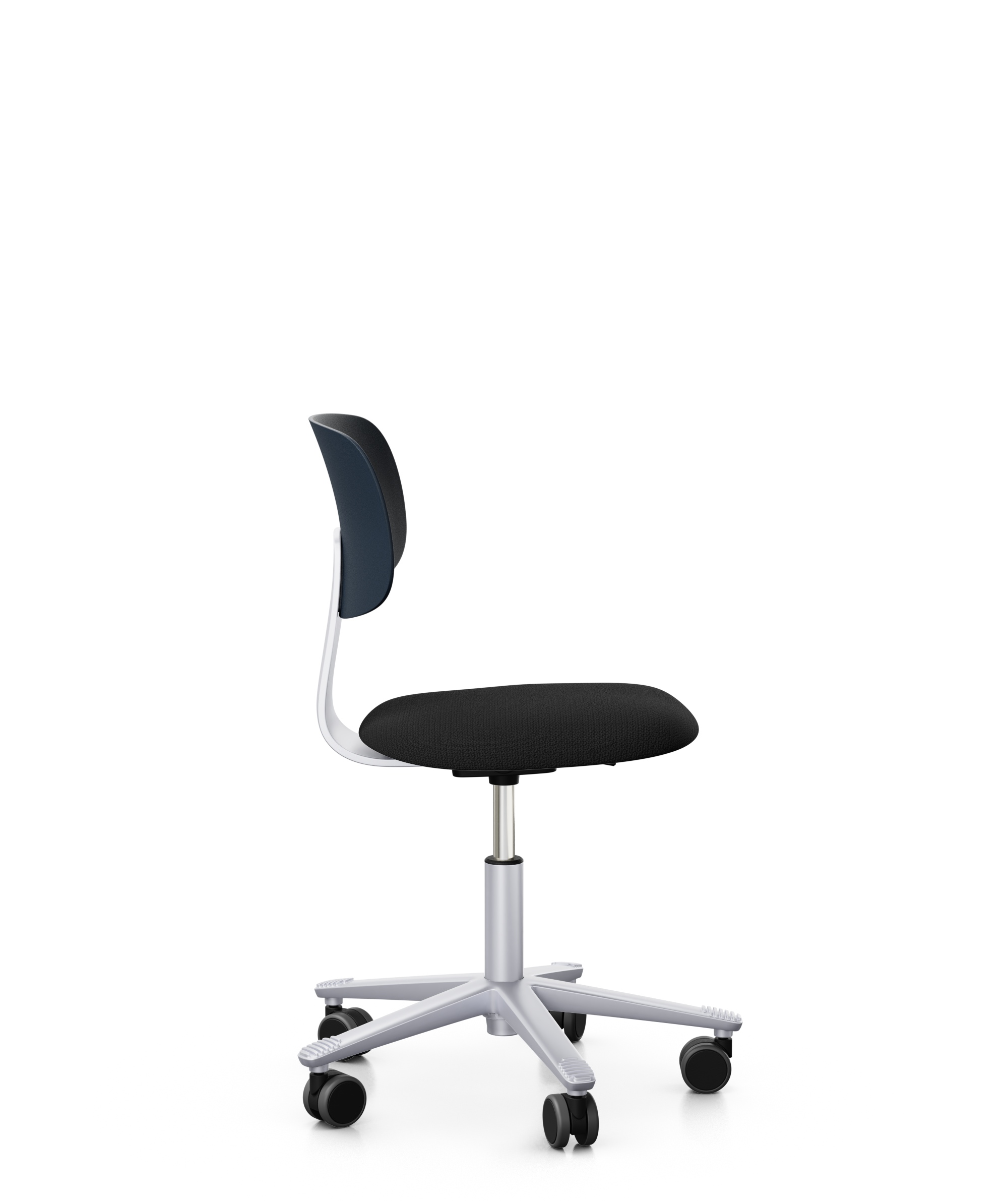 Arbeitsstuhl-Tion-Sitz-gepolstert-dunkelblau-silber-schwarz-bmsofort-2 Homeofficestuhl Tion Sitz gepolstert