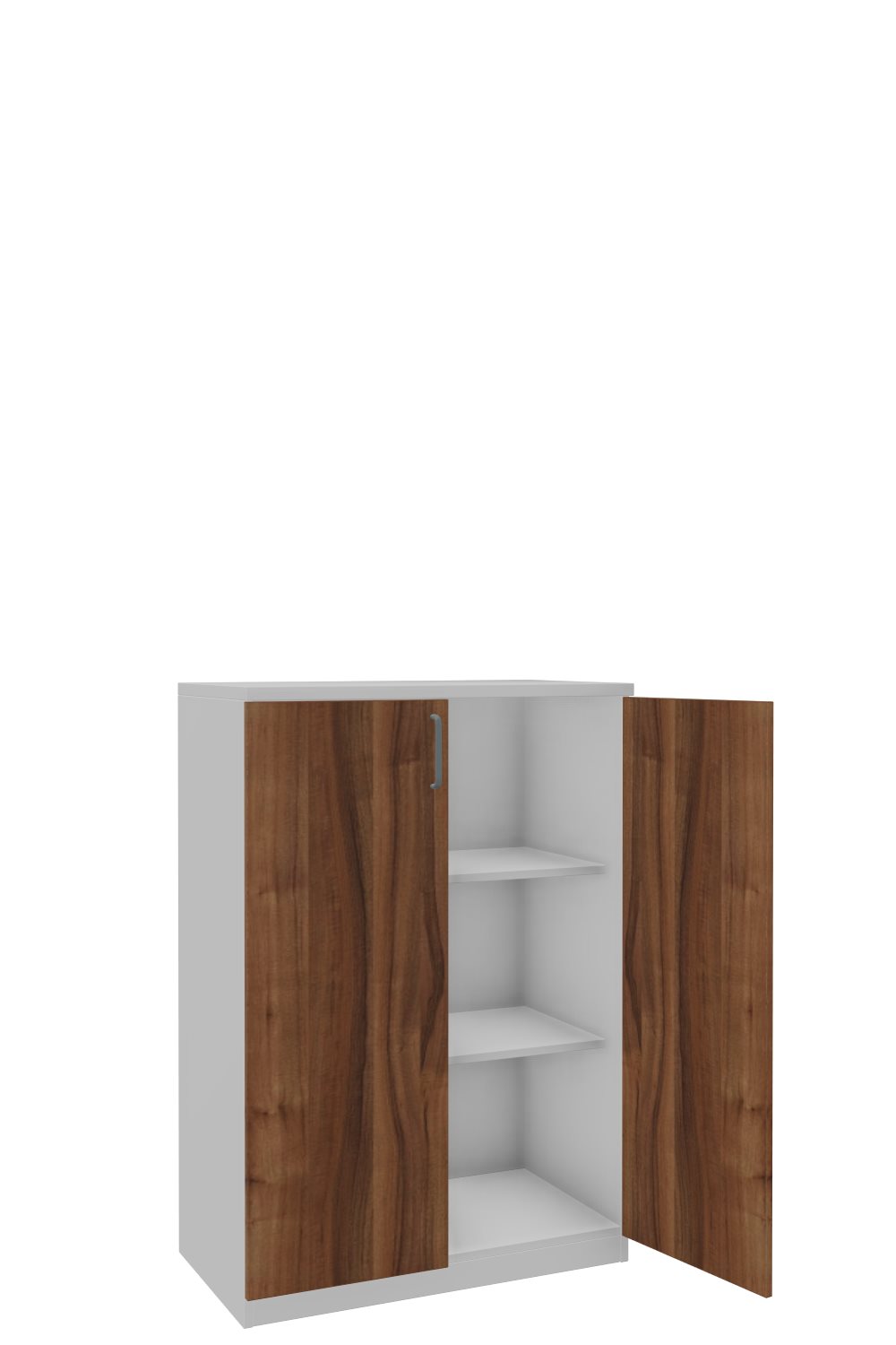 Aktenschank-3-OH-Tarragona-Officegrau-Nussbaum-Dunkelgrau-bmsofort-2 Tarragona Aktenschrank