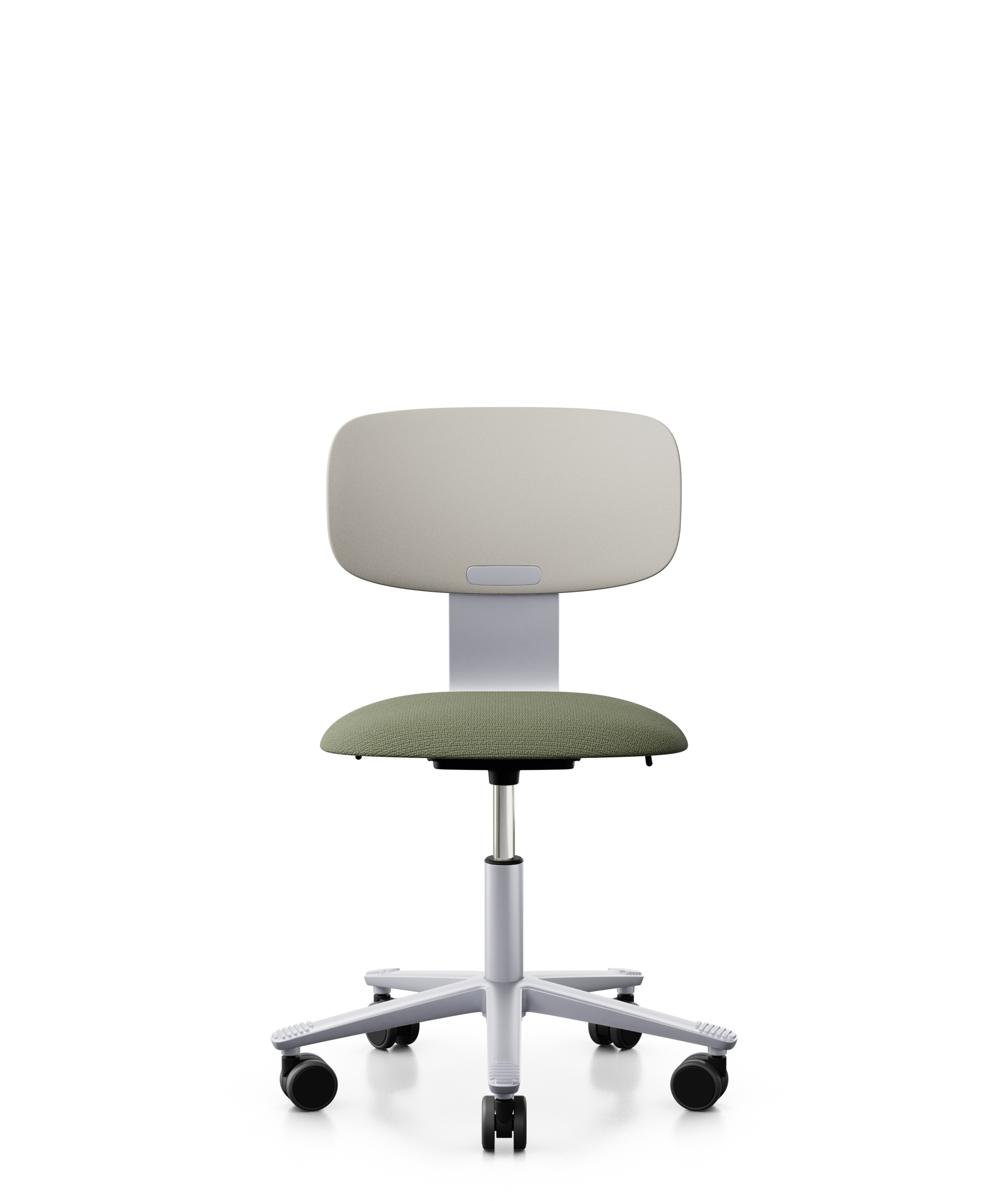 Arbeitsstuhl-Tion-Sitz-gepolstert-hellgrau-silber-grün-bmsofort-1 Homeofficestuhl Tion Sitz gepolstert