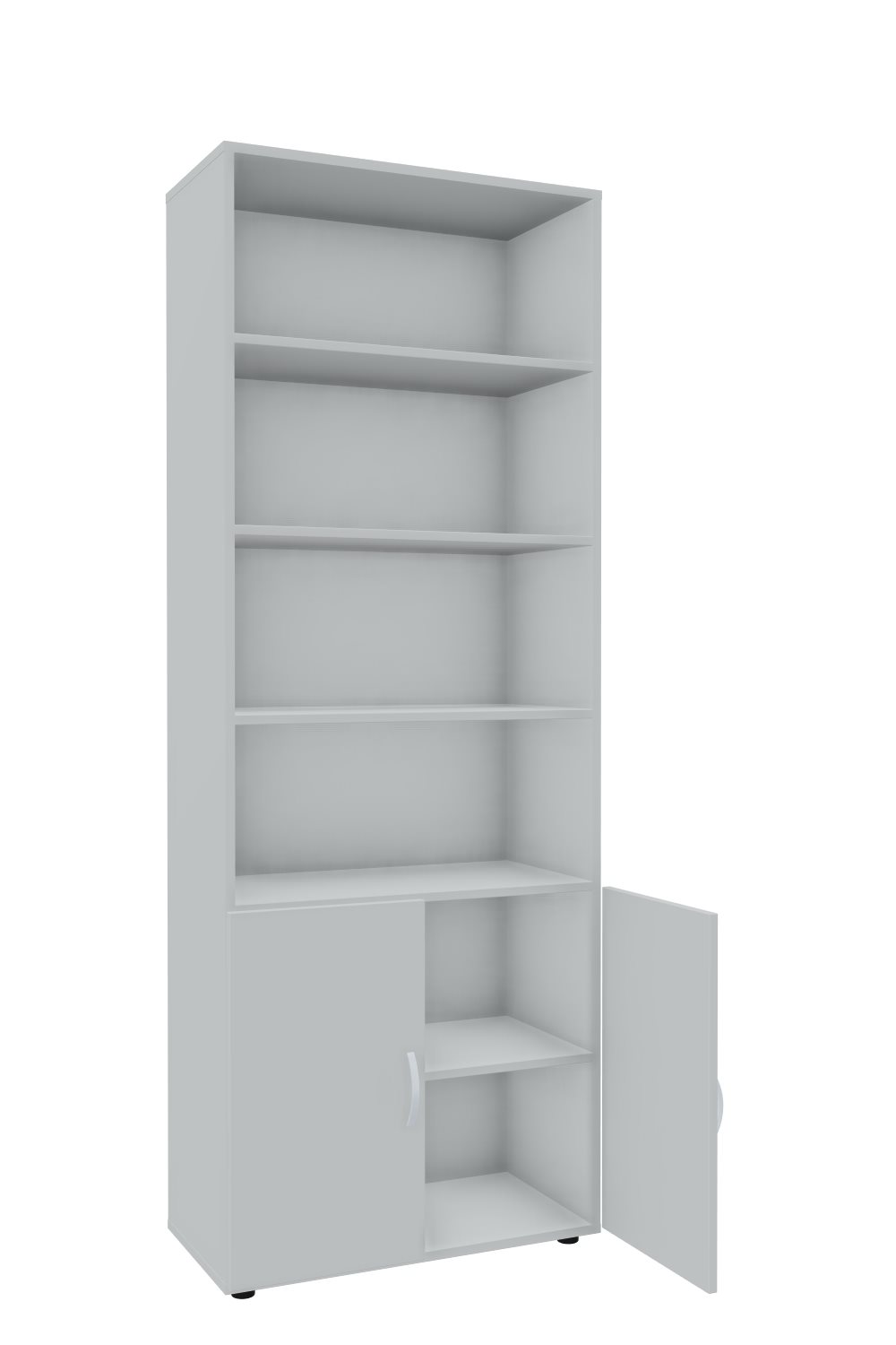 Modulschrank-6-OH-2-OH-Türen-Imola-Officegrau-Officegrau-bmsofort-2 Imola Modulschrank