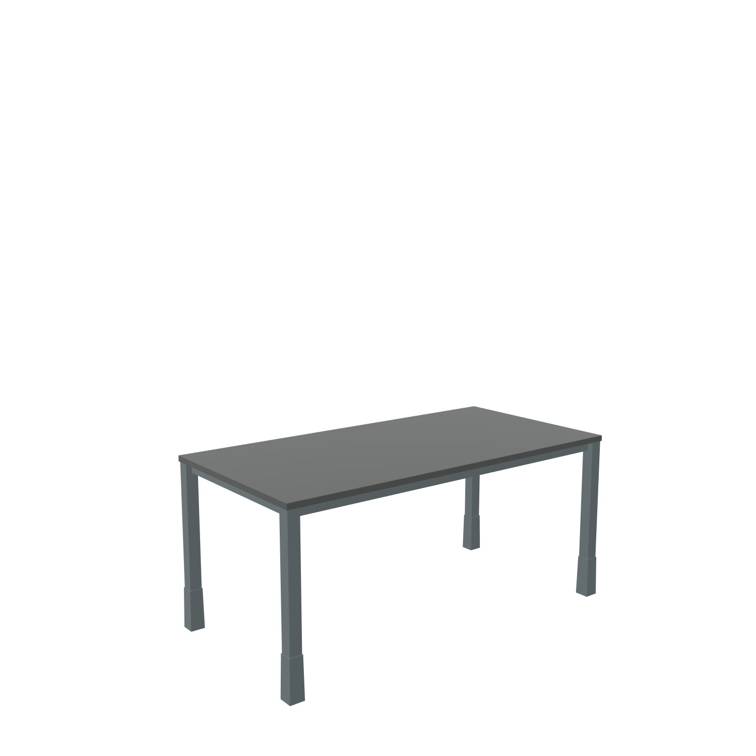 Schreibtisch-Quadratrohr-Tarragona-160-80-graphit-schwarz-bmsofort-1 Tarragona Rechtecktisch