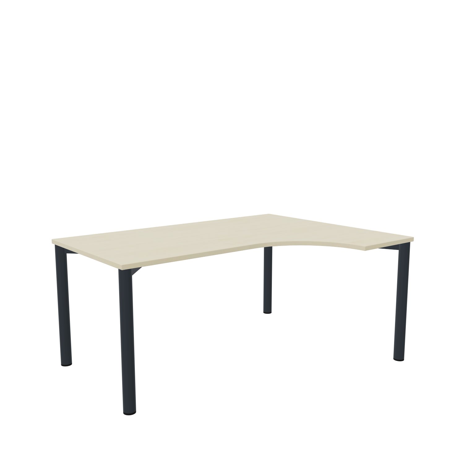 Freiformtisch-Imola-4-160-120-rechts-ahorn-anthrazit-bmsofort-1 Imola Freiformtisch