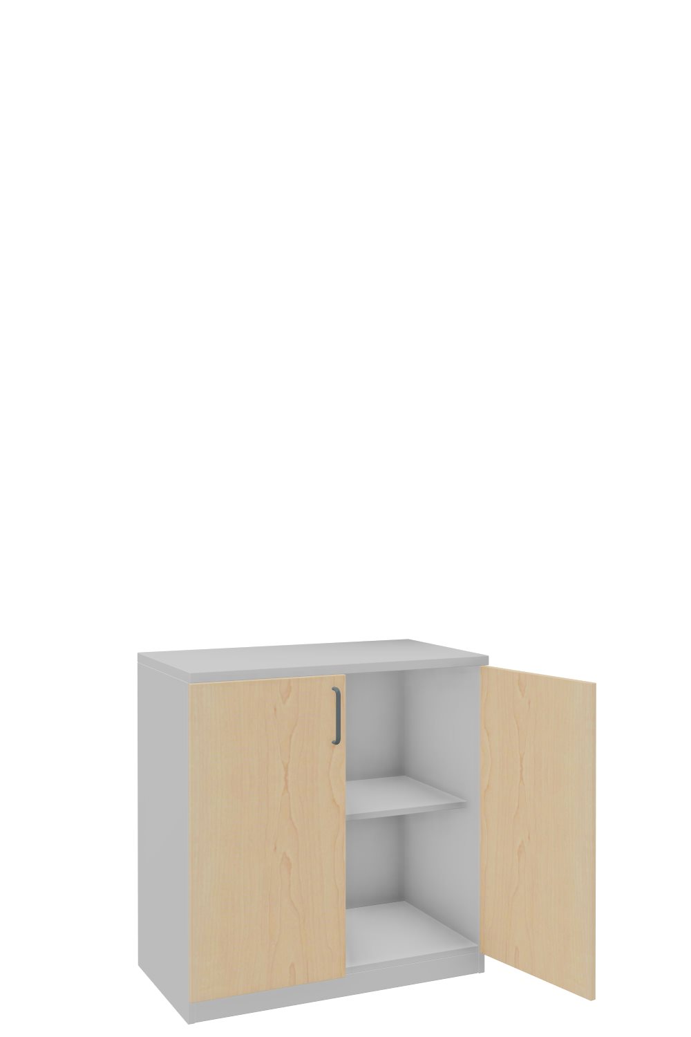 Aktenschank-2-OH-Tarragona-Officegrau-Ahorn-Dunkelgrau-bmsofort-2 Tarragona Aktenschrank