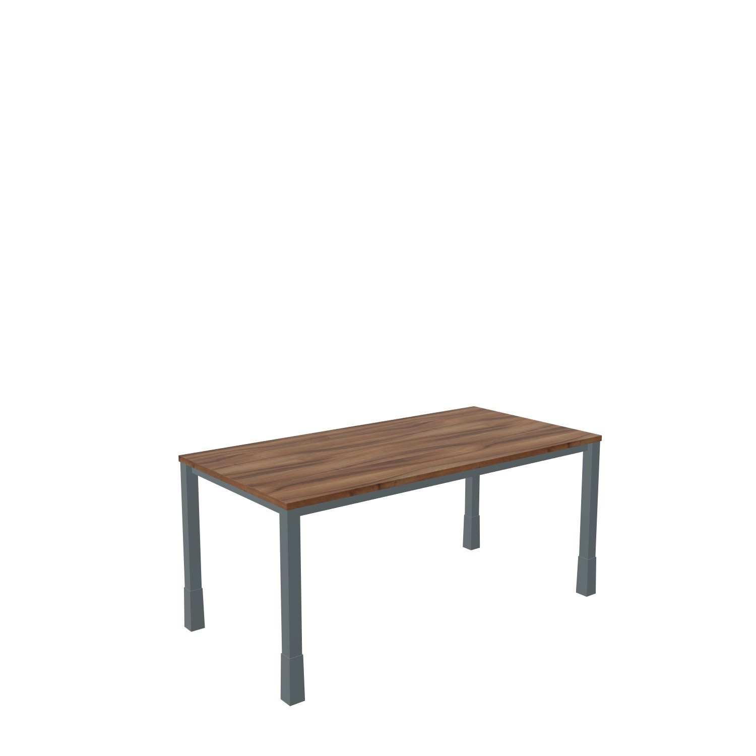 Schreibtisch-Quadratrohr-Tarragona-160-80-nussbaum-schwarz-bmsofort-1 Tarragona Rechtecktisch