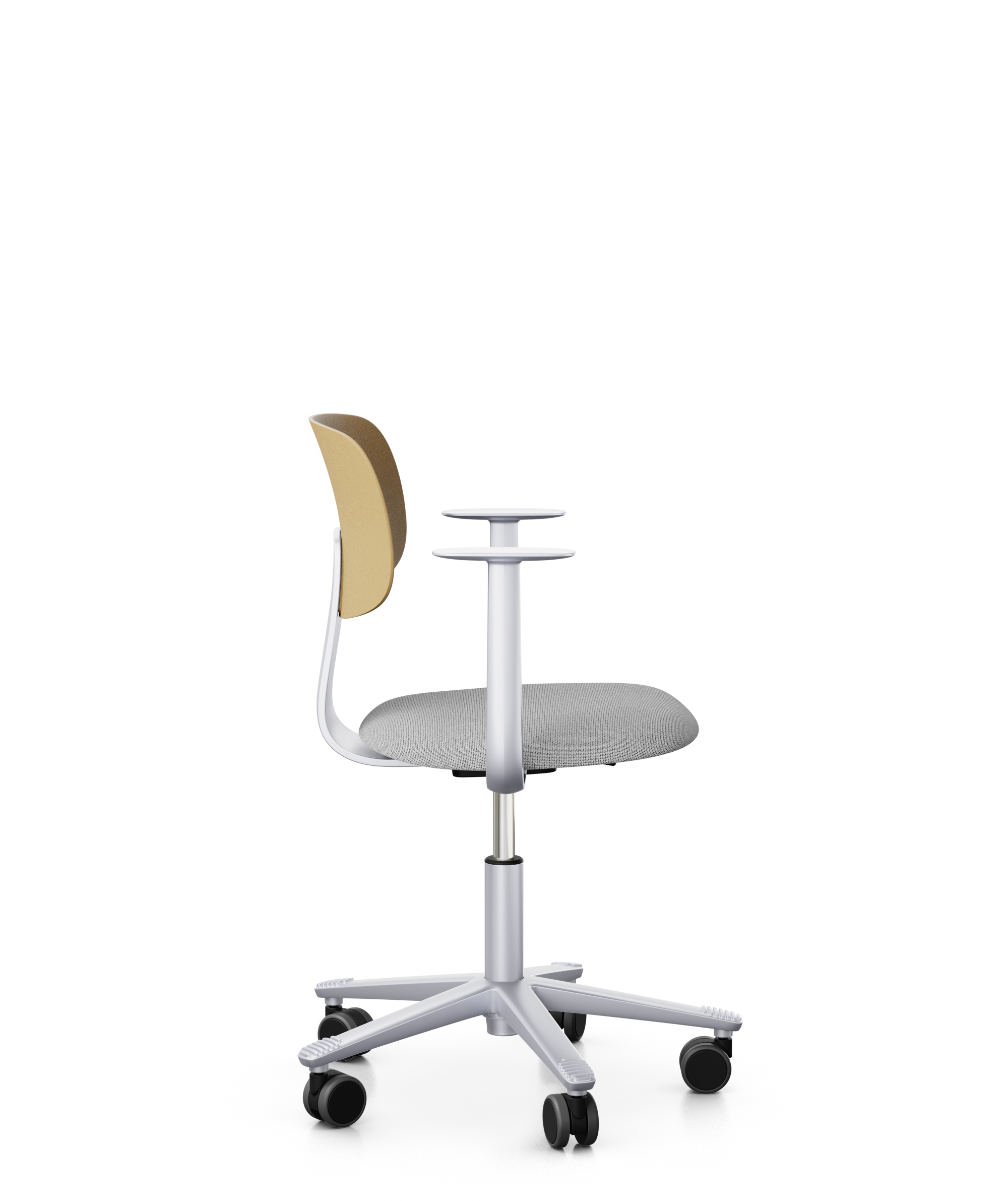 Arbeitsstuhl-Tion-Sitz-gepolstert-ocker-silber-grau-bmsofort-2 Homeofficestuhl Tion Sitz gepolstert