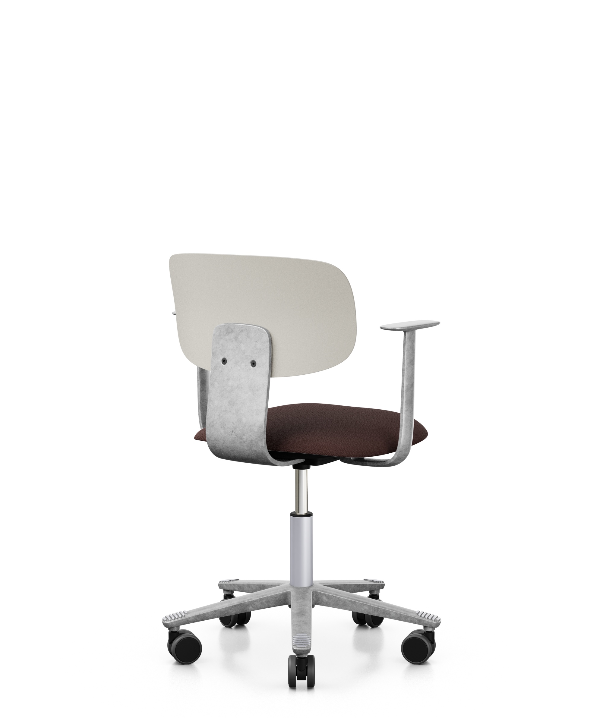 Arbeitsstuhl-Tion-Sitz-gepolstert-hellgrau-getrommelt-kastanie-bmsofort-3 Homeofficestuhl Tion Sitz gepolstert