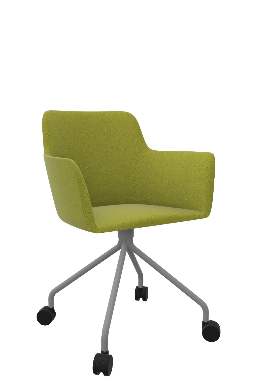 Besucherstuhl-Lucca-auf-Rollen-grün-alufarben-bmsofort-1 Objektstuhl Lucca