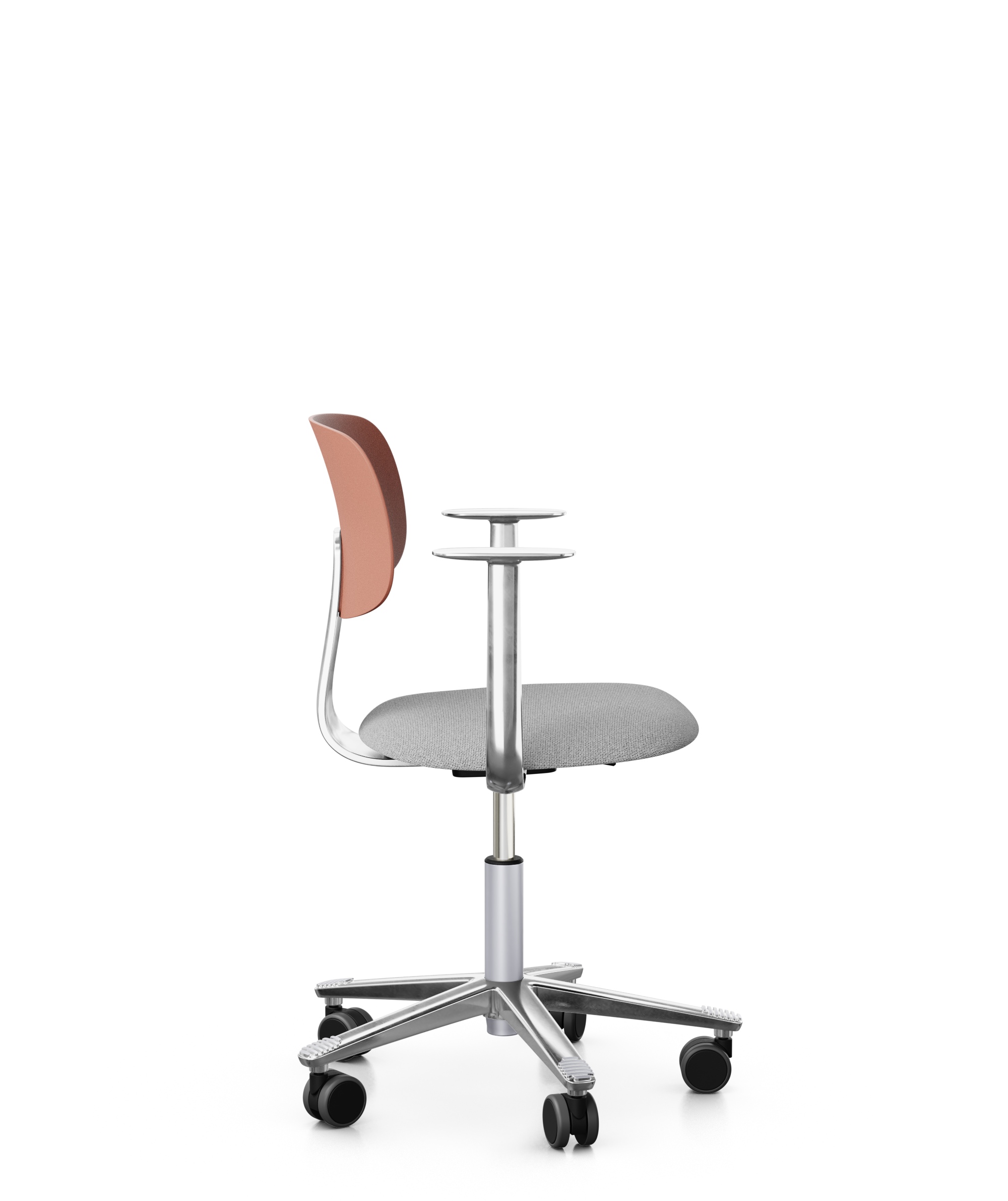 Arbeitsstuhl-Tion-Sitz-gepolstert-rose-poliert-grau-bmsofort-2 Homeofficestuhl Tion Sitz gepolstert