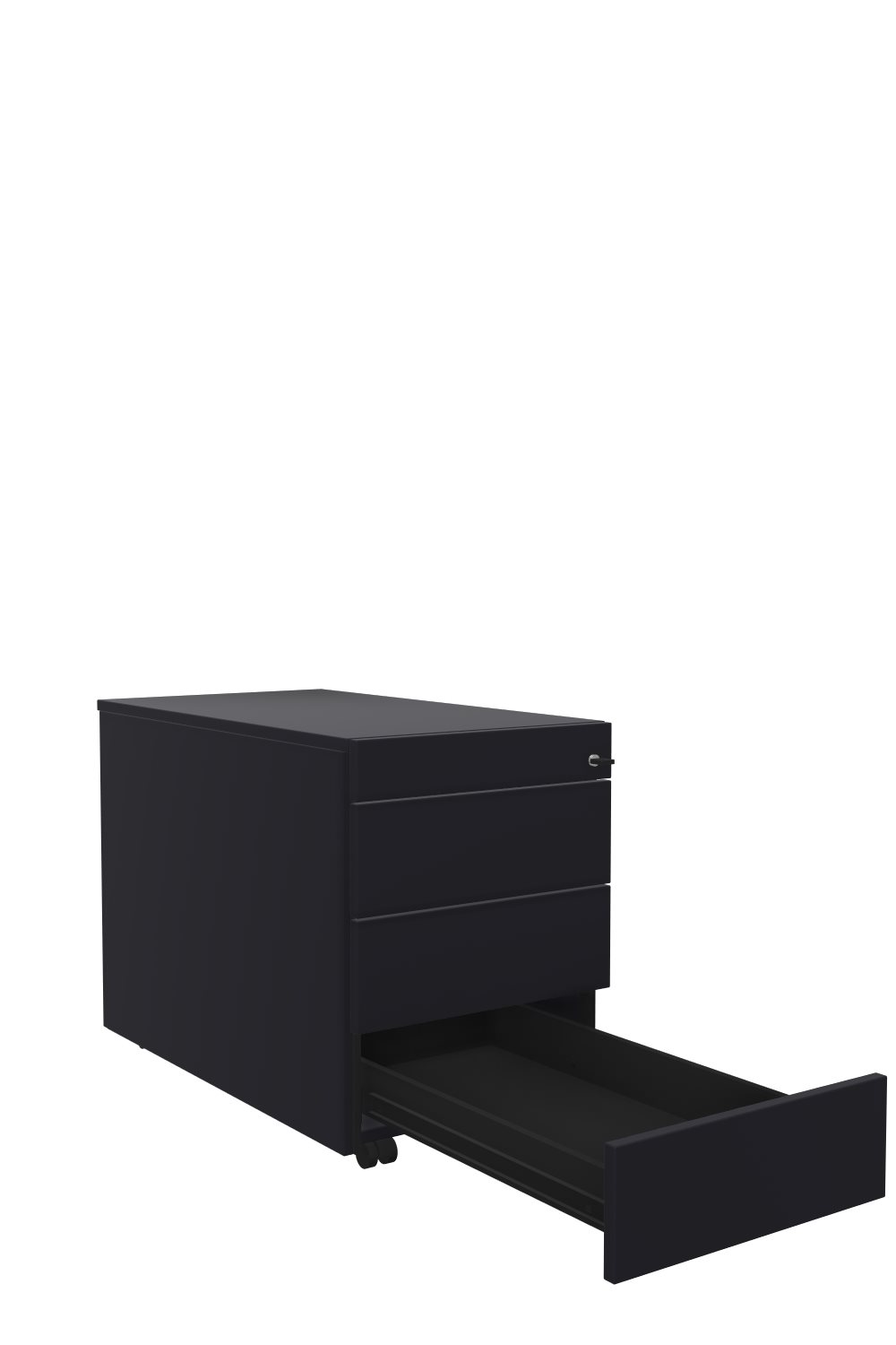 Rollcontainer-Oviedo-Home-80-schwarz-schwarz-bmsofort-2 Oviedo Home Rollcontainer mit Schubkästen