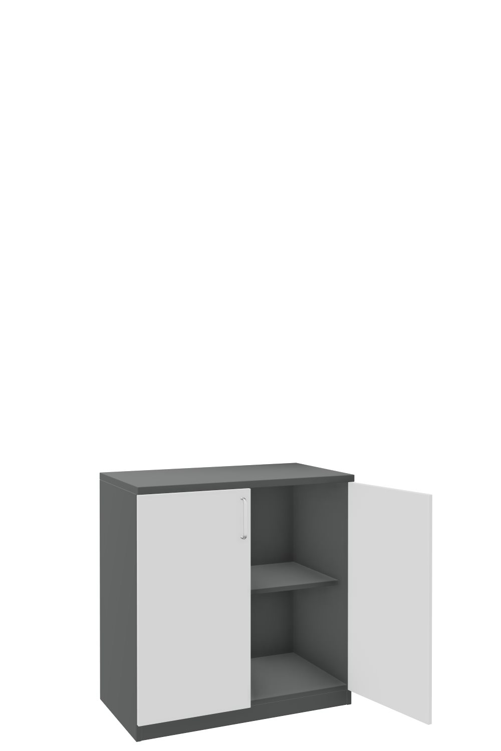 Aktenschank-2-OH-Tarragona-Graphit-Weiss-Alufarben-bmsofort-2 Tarragona Aktenschrank