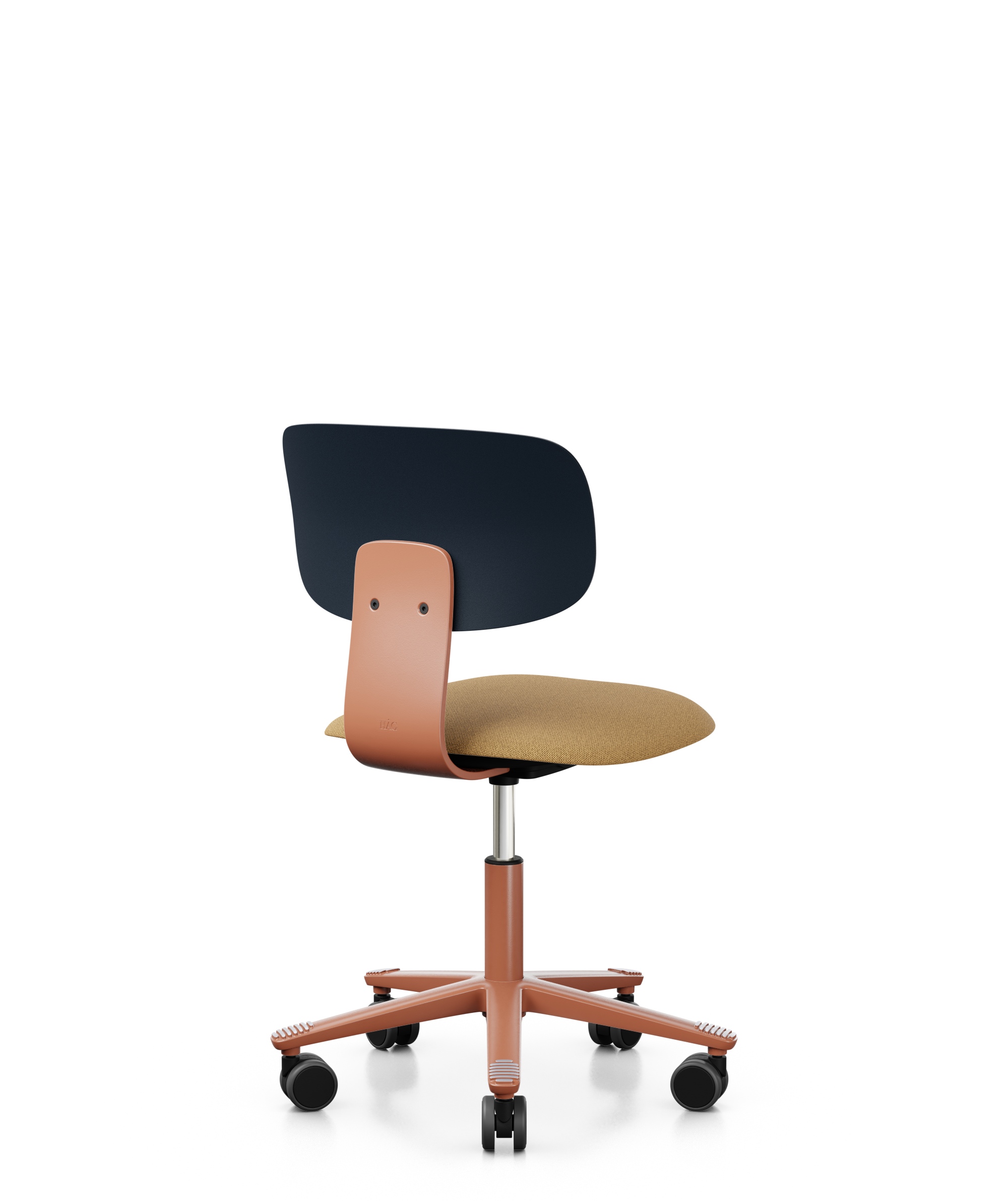 Arbeitsstuhl-Tion-Sitz-gepolstert-dunkelblau-rose-ocker-bmsofort-3 Homeofficestuhl Tion Sitz gepolstert