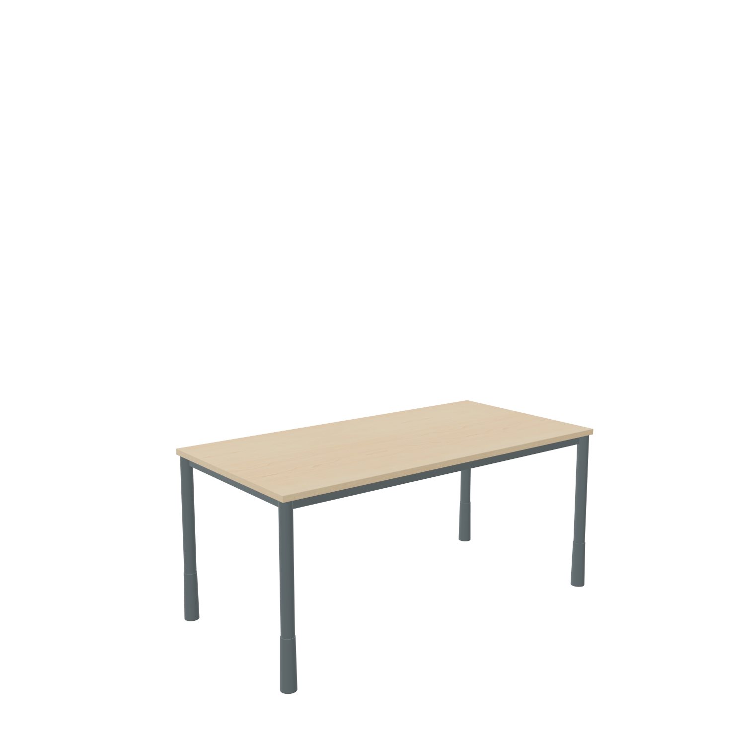 Schreibtisch-Rundrohr-Tarragona-160-80-ahorn-schwarz-bmsofort-1 Tarragona Rechtecktisch