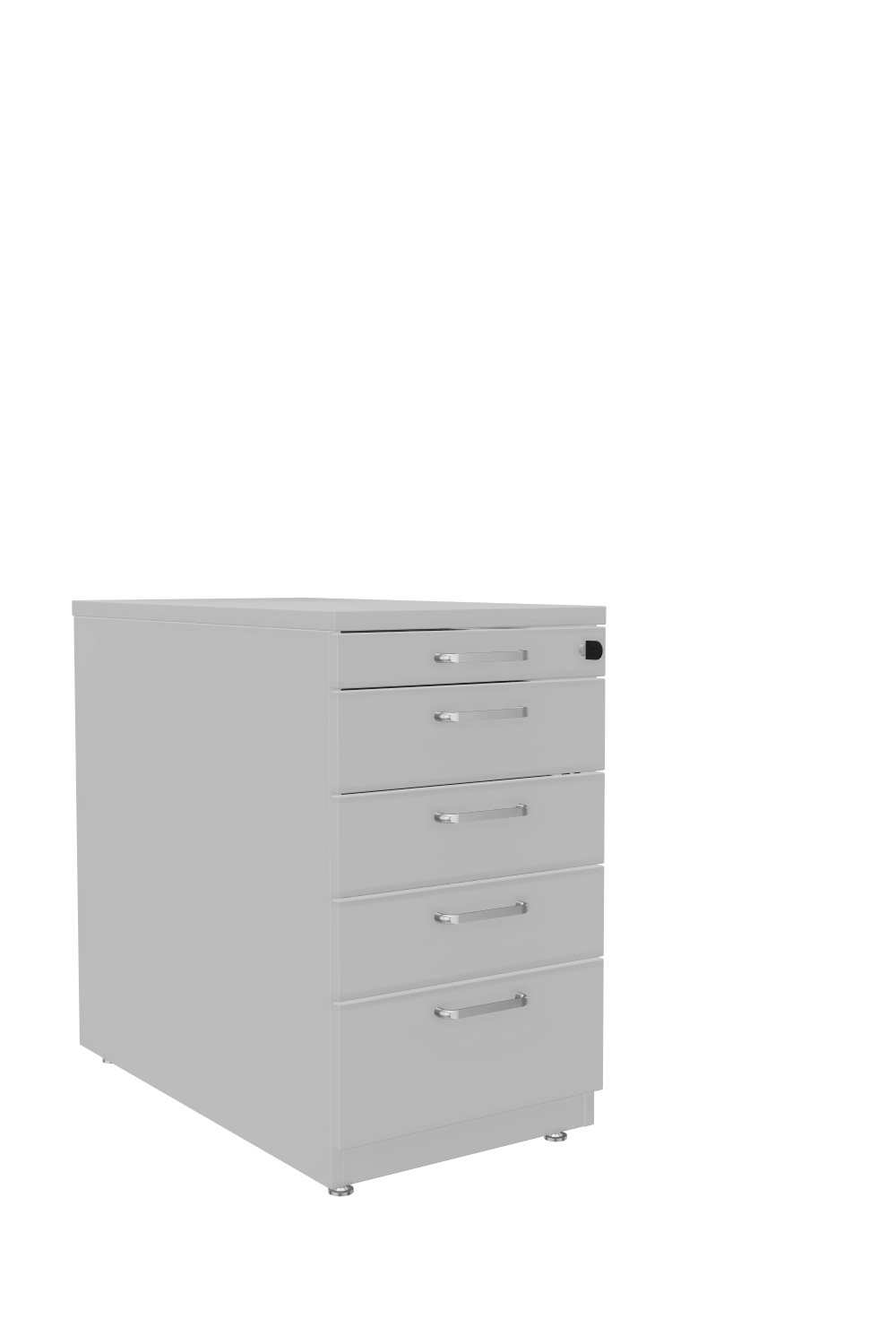 Standcontainer-80-4-Schübe-Stahl-Tarragona-officegrau-officegrau-Alufarben-bmsofort-1 Tarragona Anstellcontainer