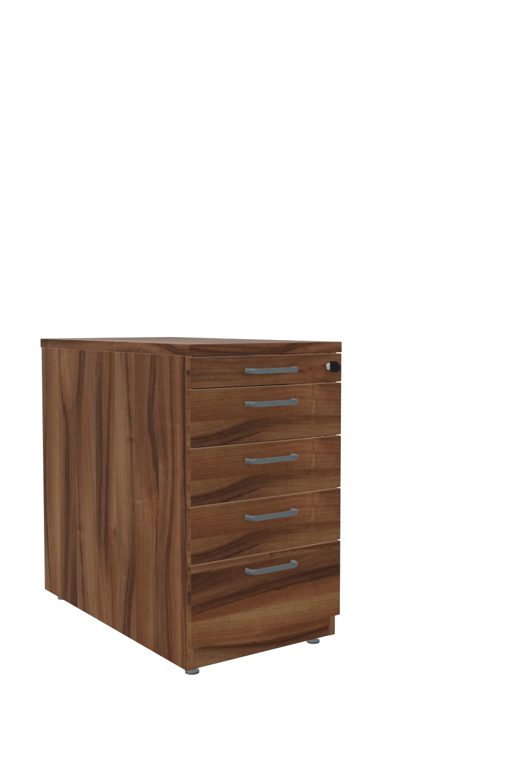 Standcontainer-80-4-Schübe-Stahl-Tarragona-Nussbaum-Nussbaum-dunkelgrau-bmsofort-1 Tarragona Anstellcontainer