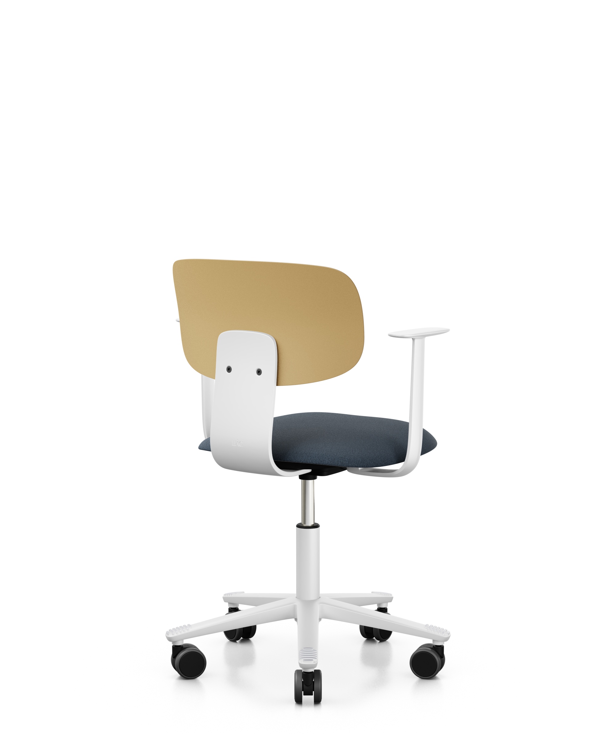 Arbeitsstuhl-Tion-Sitz-gepolstert-ocker-weiss-dunkelblau-bmsofort-3 Homeofficestuhl Tion Sitz gepolstert