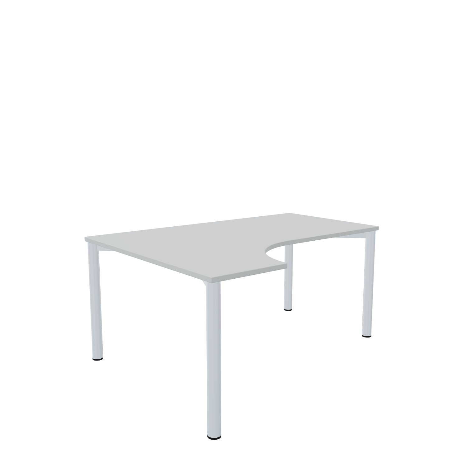 Freiformtisch-Imola-4-160-120-links-officegrau-alu-bmsofort-1 Imola Freiformtisch