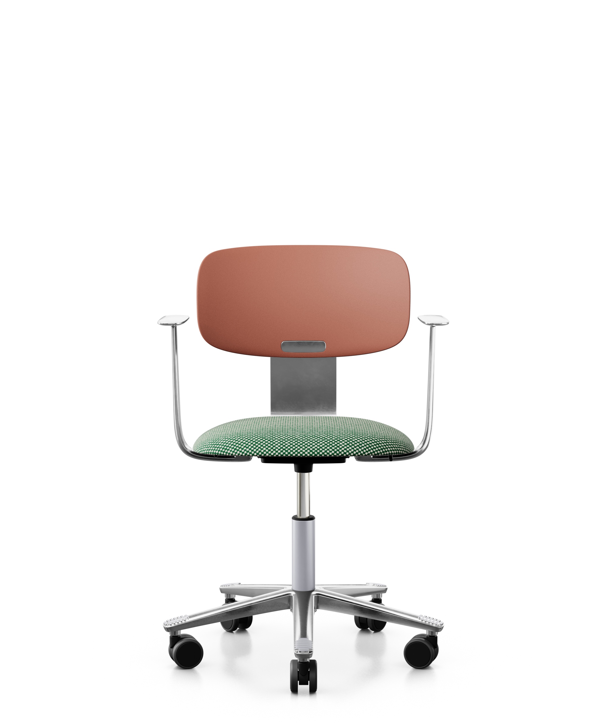 Arbeitsstuhl-Tion-Sitz-gepolstert-rose-poliert-grün-weiss-bmsofort-1 Homeofficestuhl Tion Sitz gepolstert