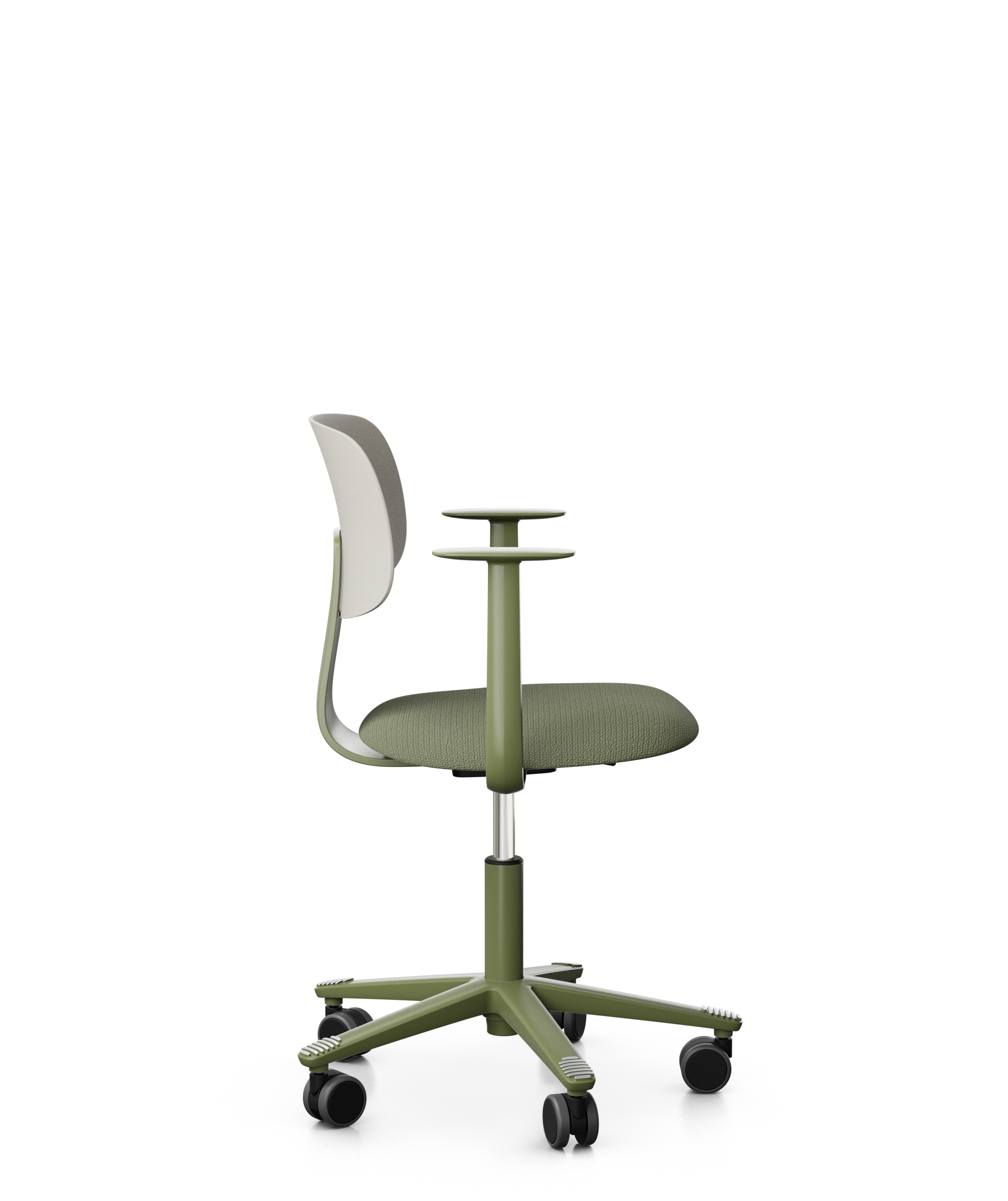 Arbeitsstuhl-Tion-Sitz-gepolstert-hellgrau-moos-grün-bmsofort-2 Homeofficestuhl Tion Sitz gepolstert