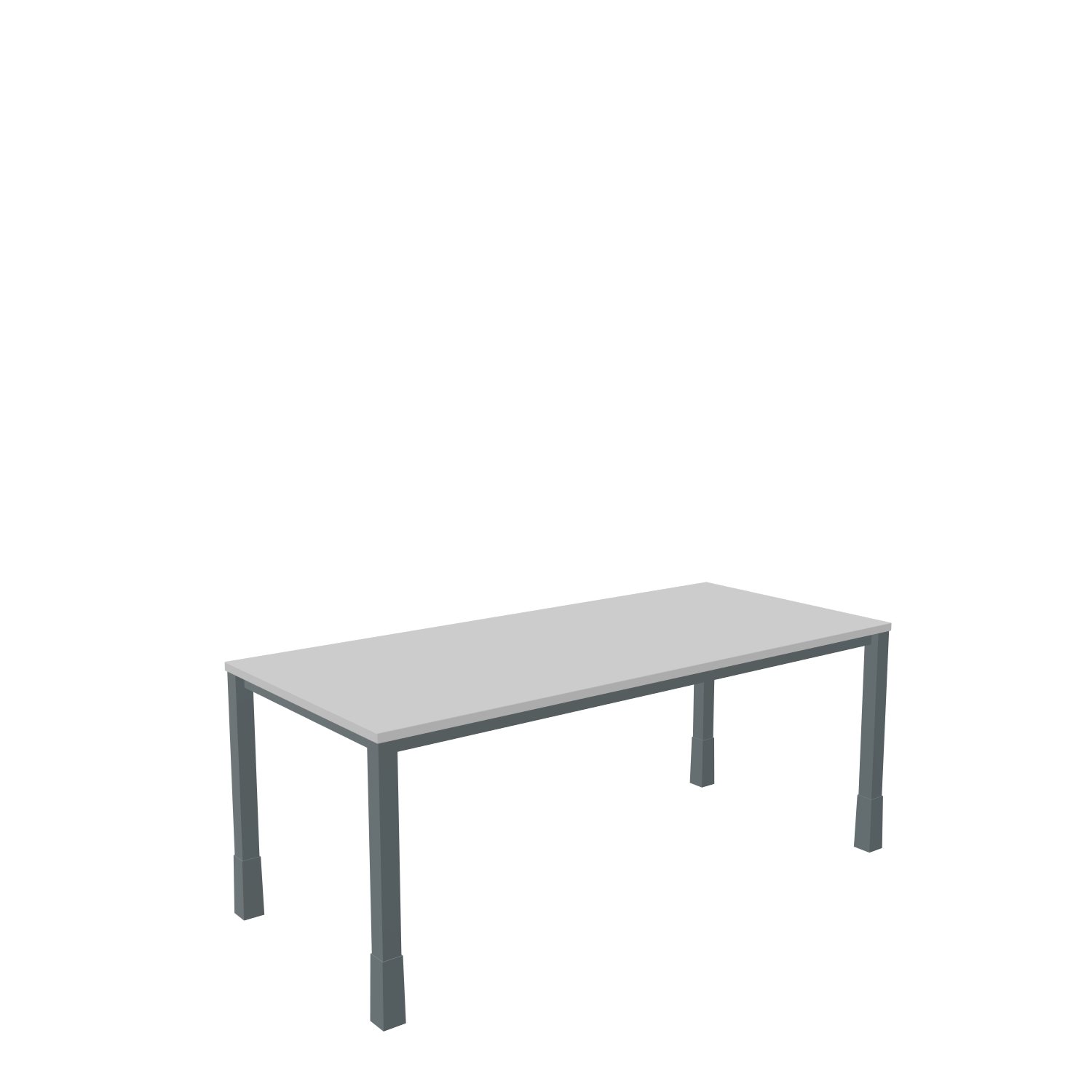 Schreibtisch-Quadratrohr-Tarragona-180-80-officegrau-schwarz-bmsofort-1 Tarragona Rechtecktisch