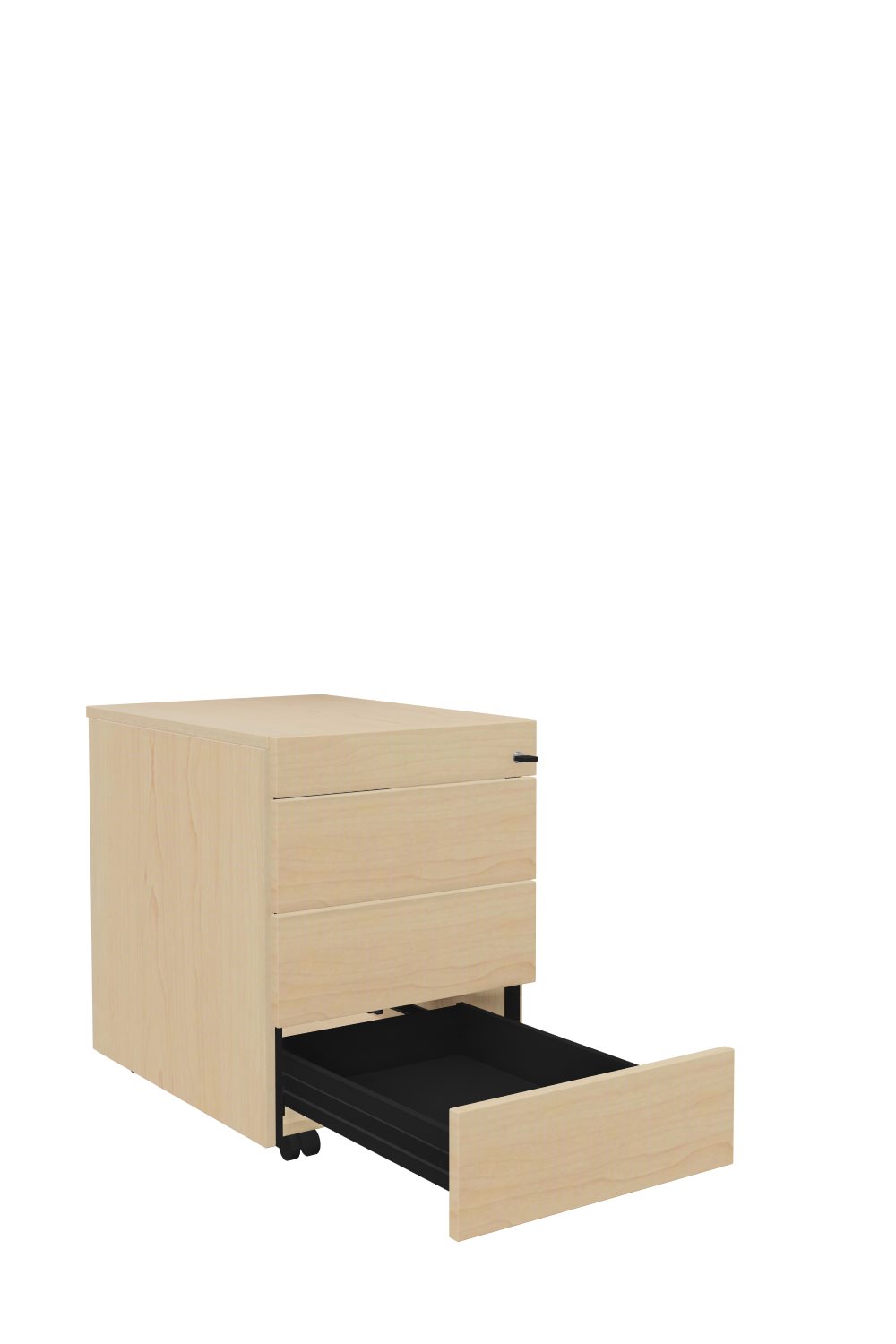 Rollcontainer-Oviedo-60-Ahorn-Ahorn-bmsofort-2 Oviedo Rollcontainer mit Schubkästen
