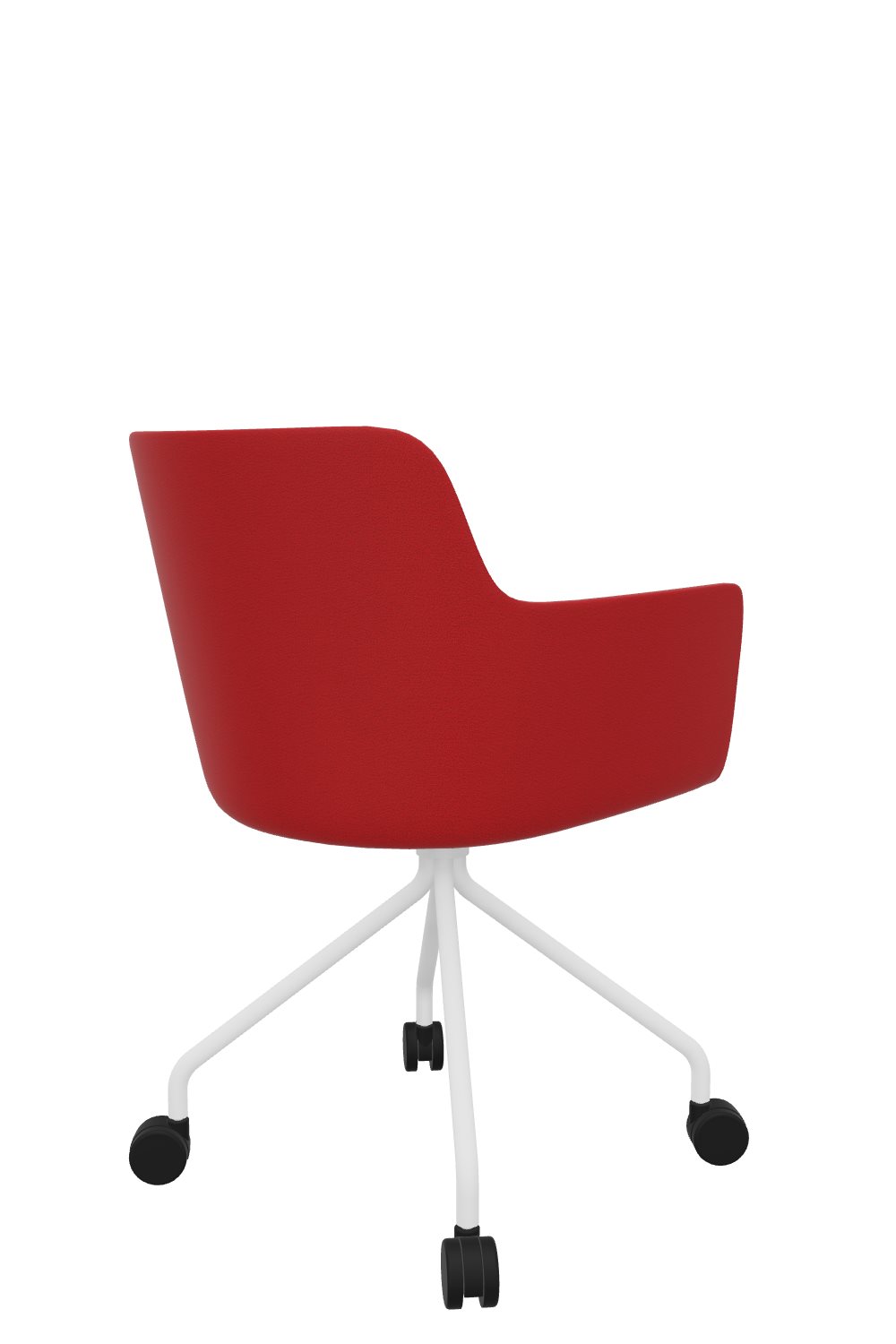 Besucherstuhl-Lucca-auf-Rollen-rot-weiss-bmsofort-2 Objektstuhl Lucca