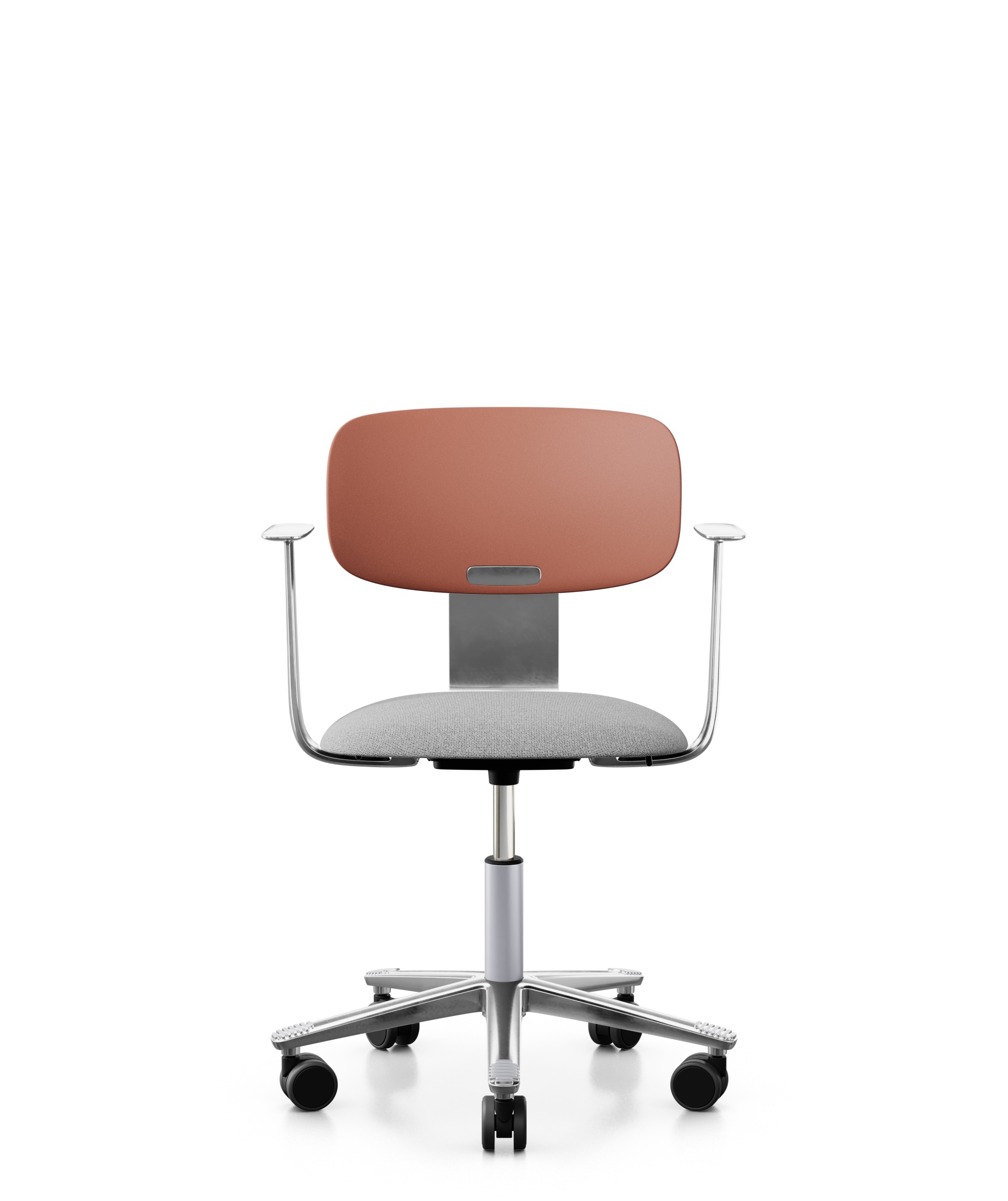 Arbeitsstuhl-Tion-Sitz-gepolstert-rose-poliert-grau-bmsofort-1 Homeofficestuhl Tion Sitz gepolstert