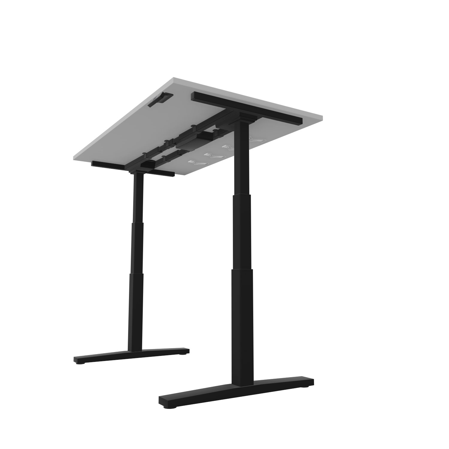 Sitz-Stehtisch-Tarragona-Lift-officegrau-schwarz-Klemmen-bmsofort-2 Tarragona Lift