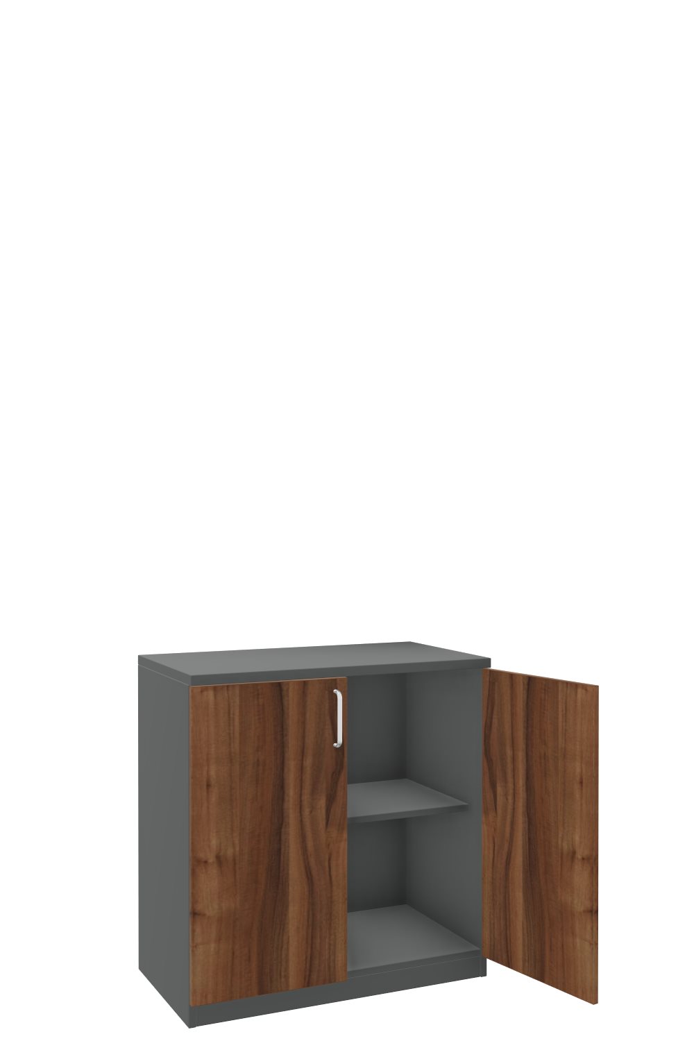 Aktenschank-2-OH-Tarragona-Graphit-Nussbaum-Alufarben-bmsofort-2 Tarragona Aktenschrank