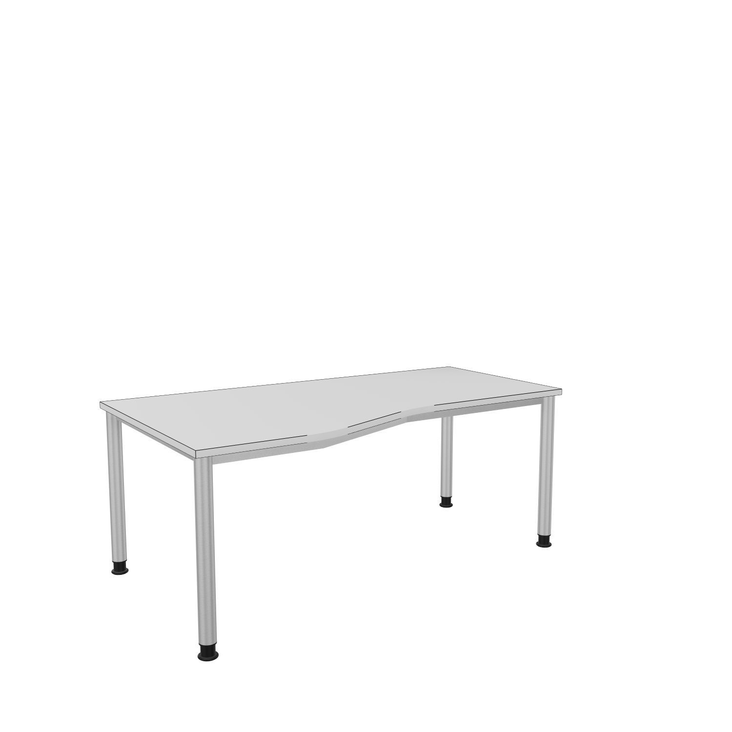 Freiformtisch-Monza-lichtgrau-alusilber-bmsofort-1 Monza Freiformtische