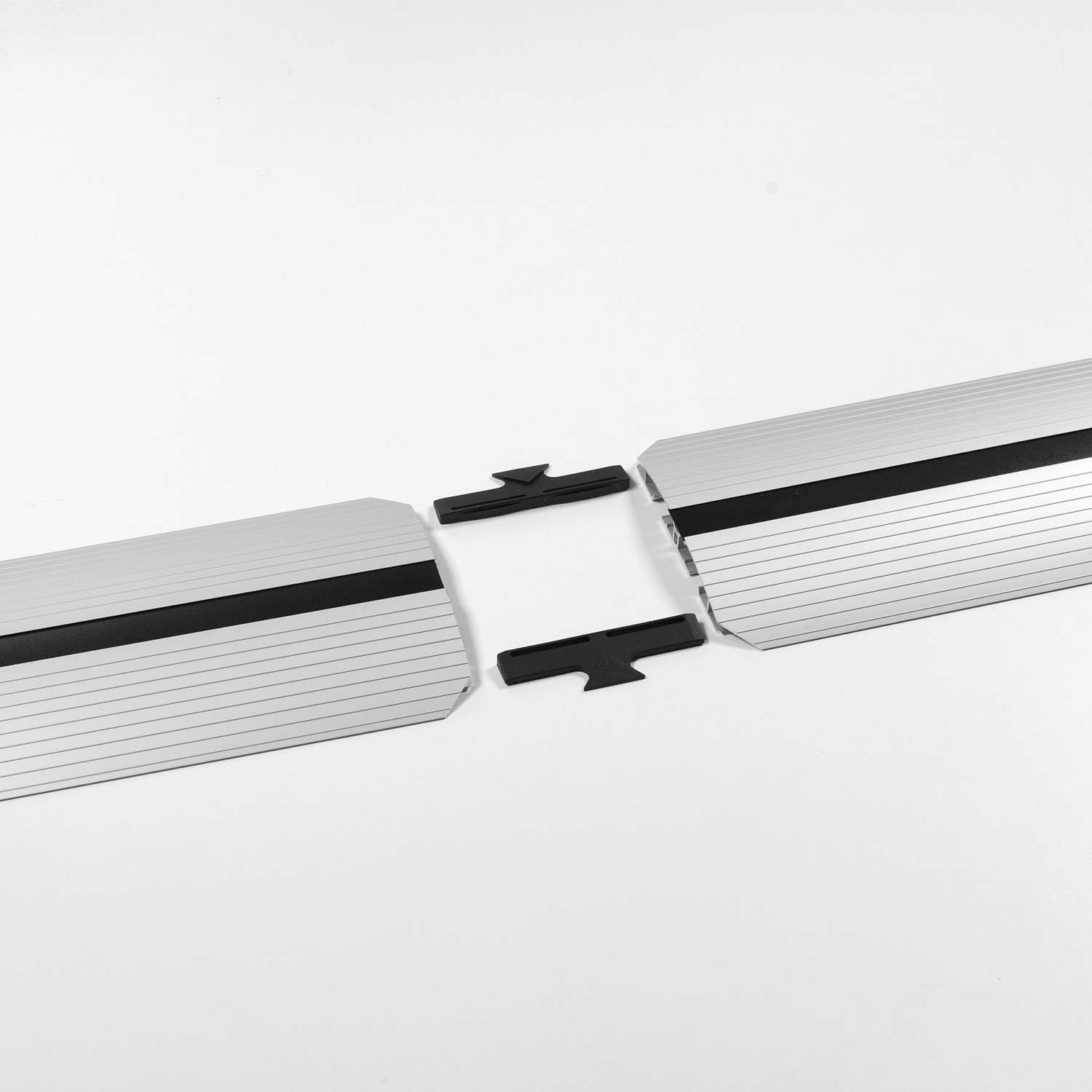 Modulverbinder-linear-2er-Set-schwarz-1 Verbindungselement für Kabelbrücke