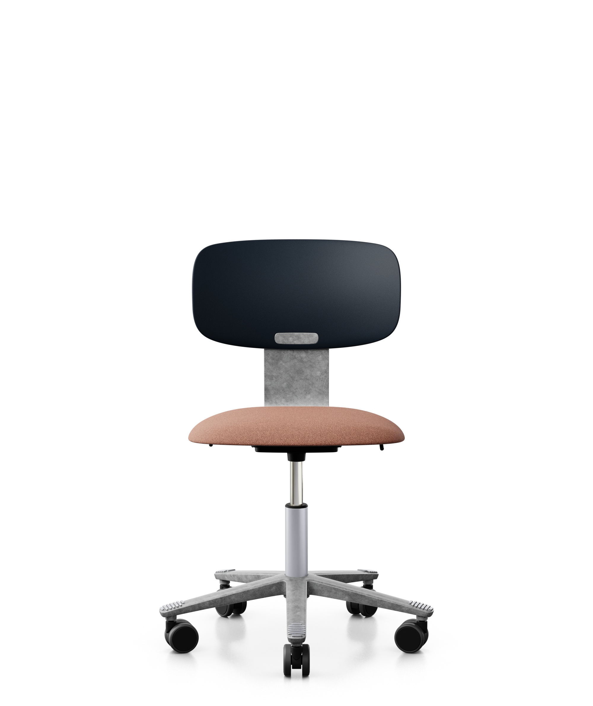 Arbeitsstuhl-Tion-Sitz-gepolstert-dunkelblau-getrommelt-rot-bmsofort-1 Homeofficestuhl Tion Sitz gepolstert