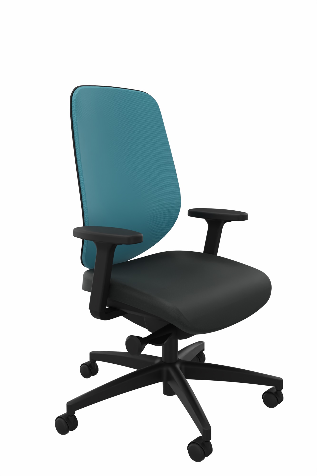 Synchrondrehstuhl-Giro353N-schwarz-hellblau-bmsofort-1 Synchrondrehstuhl Giro 353 N