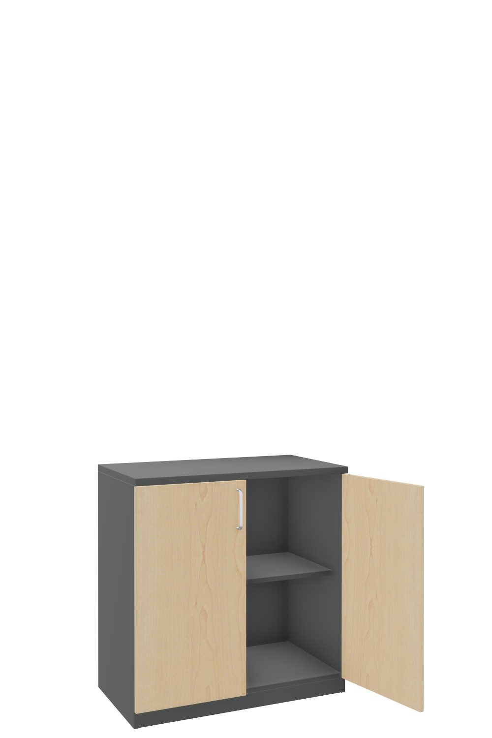 Aktenschank-2-OH-Tarragona-Graphit-Ahorn-Alufarben-bmsofort-2 Tarragona Aktenschrank