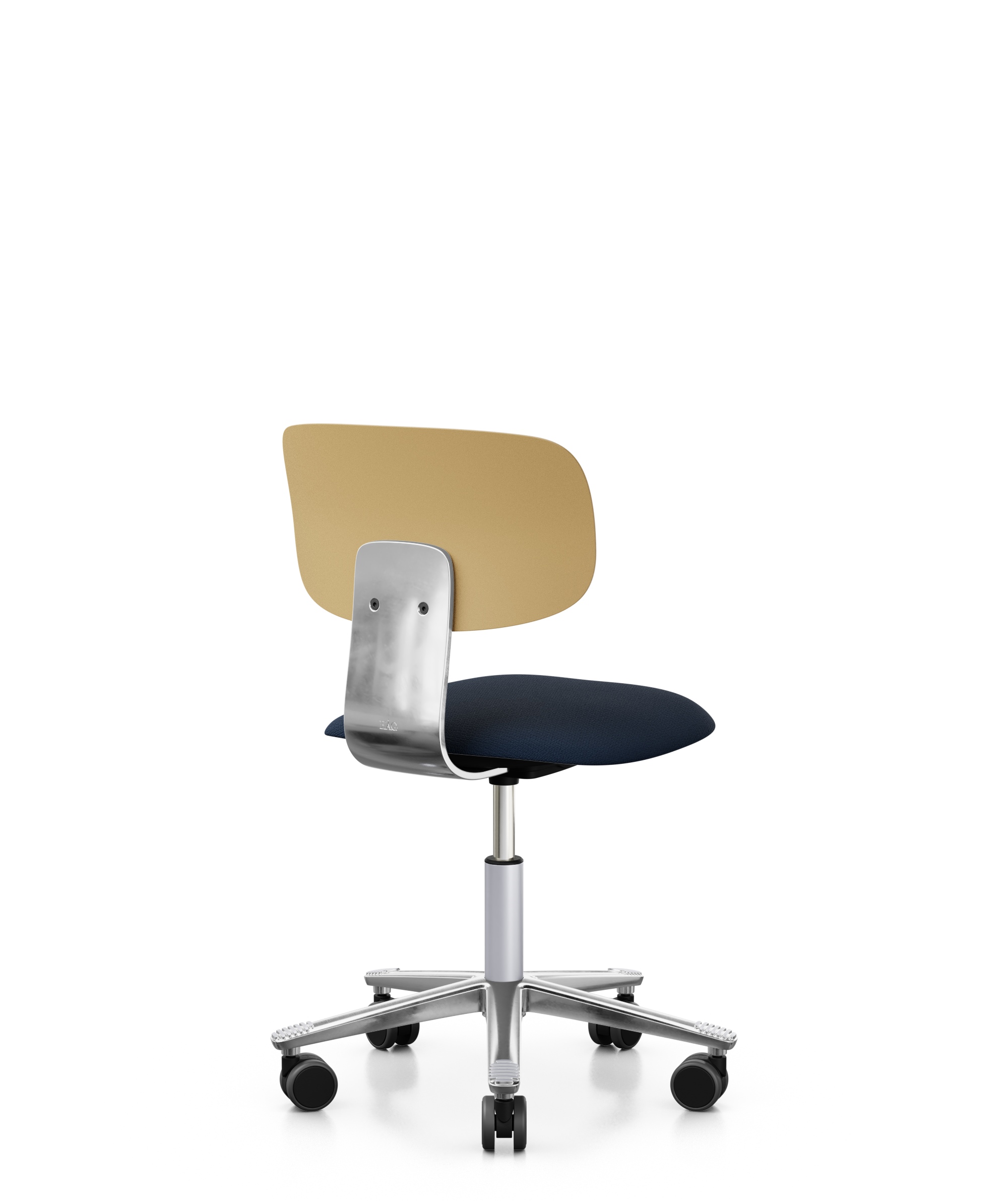 Arbeitsstuhl-Tion-Sitz-gepolstert-ocker-poliert-dunkelblau-bmsofort-3 Homeofficestuhl Tion Sitz gepolstert