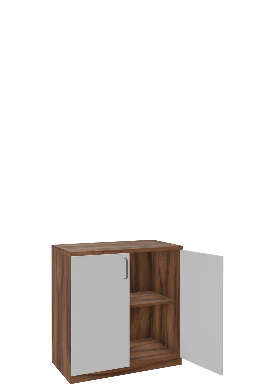 Aktenschank-2-OH-Tarragona-Nussbaum-Officegrau-Dunkelgrau-bmsofort-2 Tarragona Aktenschrank