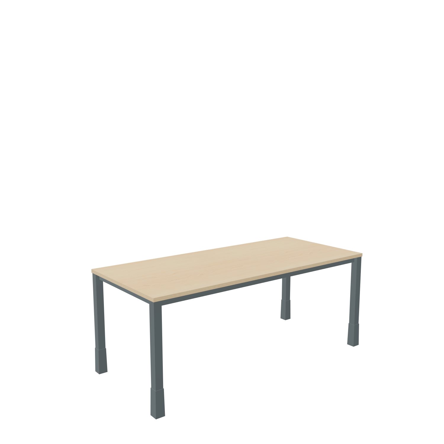 Schreibtisch-Quadratrohr-Tarragona-180-80-ahorn-schwarz-bmsofort-1 Tarragona Rechtecktisch