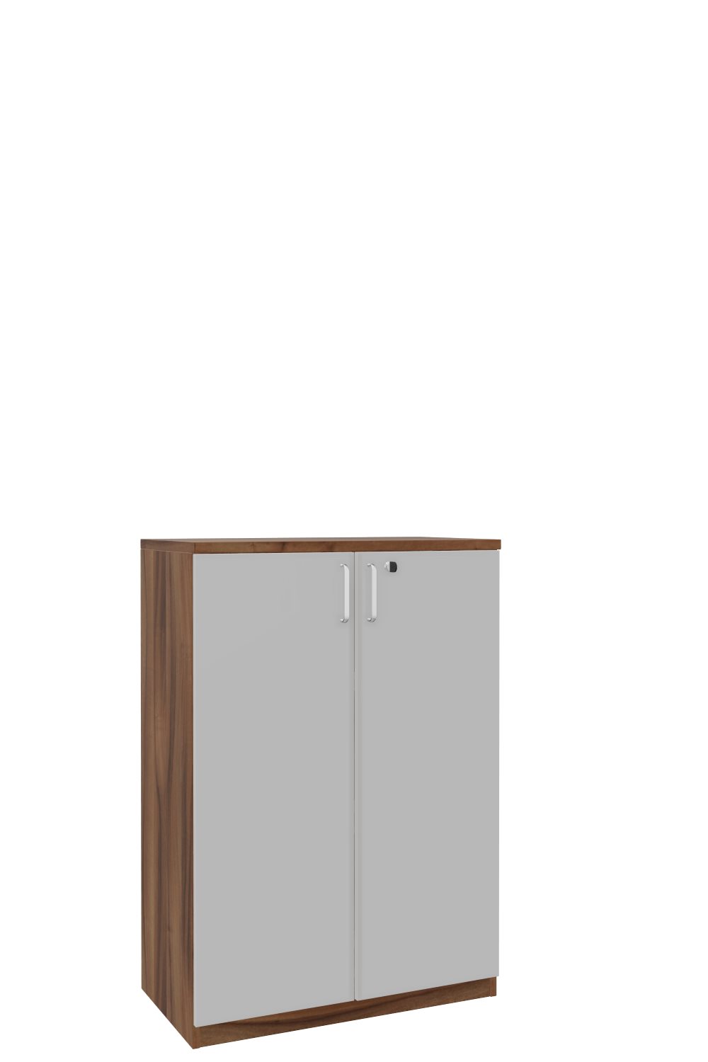 Aktenschank-3-OH-Tarragona-Nussbaum-Officegrau-Alufarben-bmsofort-1 Tarragona Aktenschrank