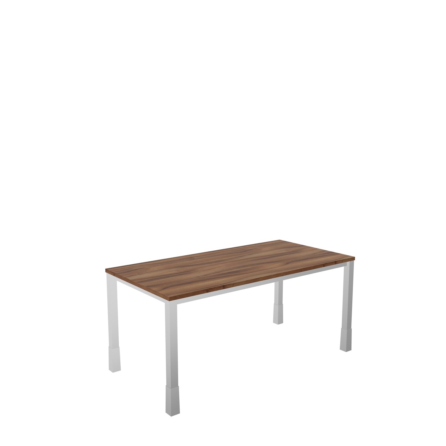 Schreibtisch-Quadratrohr-Tarragona-160-80-nussbaum-alu-bmsofort-1 Tarragona Rechtecktisch