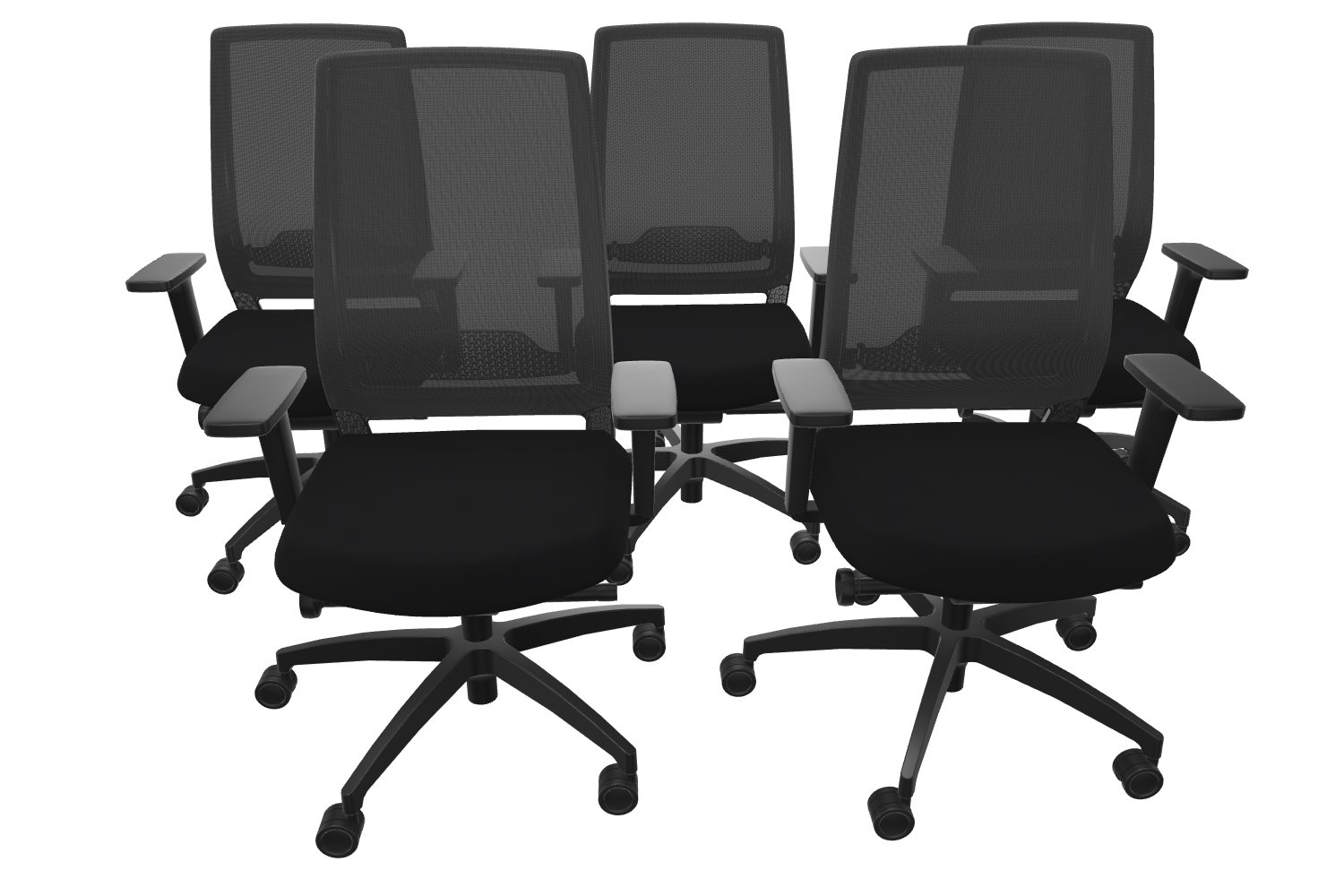 5x Drehstuhl ID ECO Mesh Lite