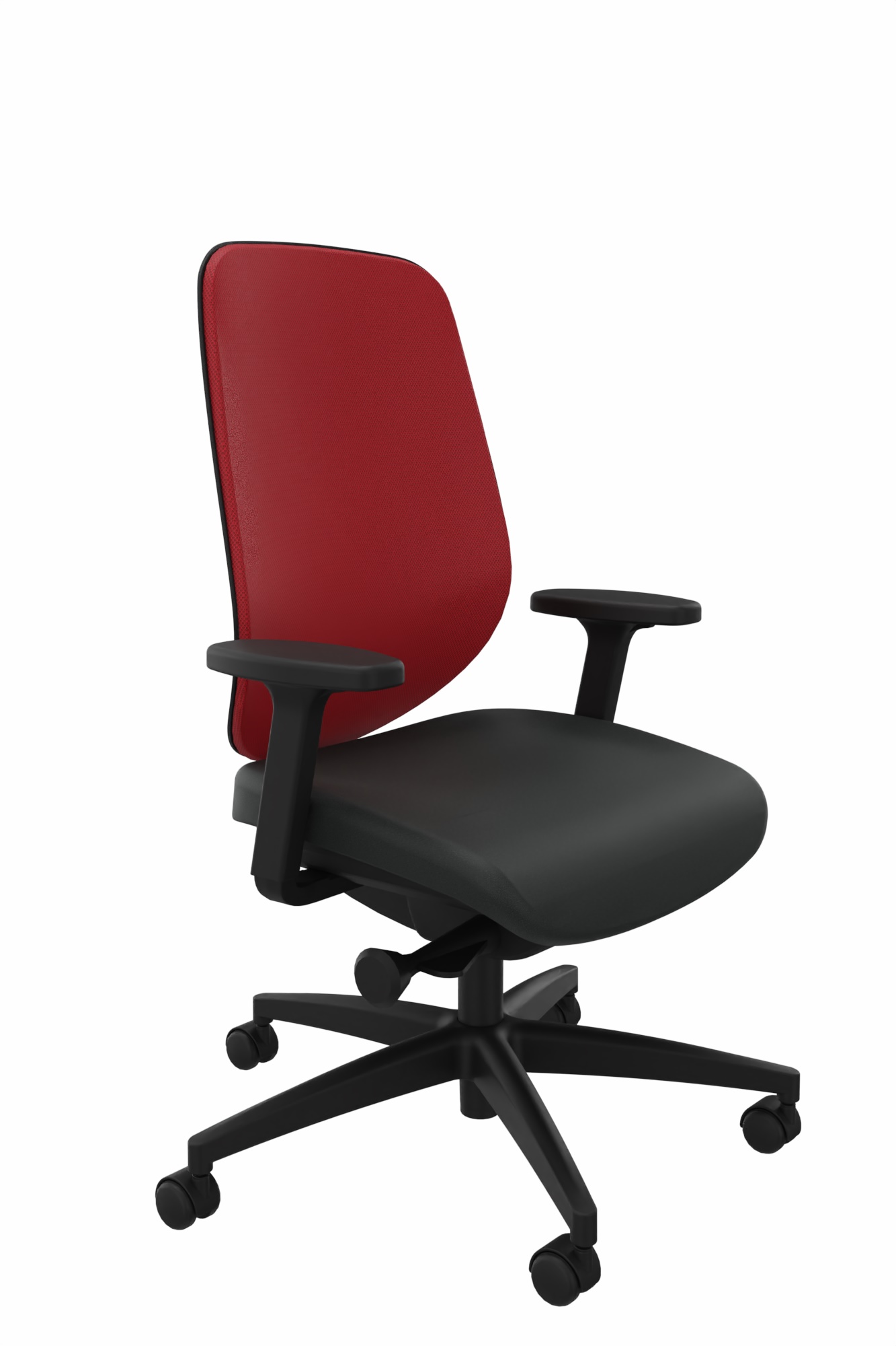 Synchrondrehstuhl-Giro353N-schwarz-rot-bmsofort-1 Synchrondrehstuhl Giro 353 N